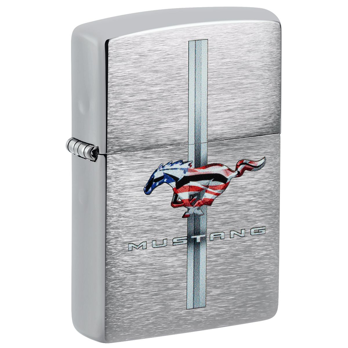 Zippo Lighter: Ford Mustang Design - Brushed Chrome 46791