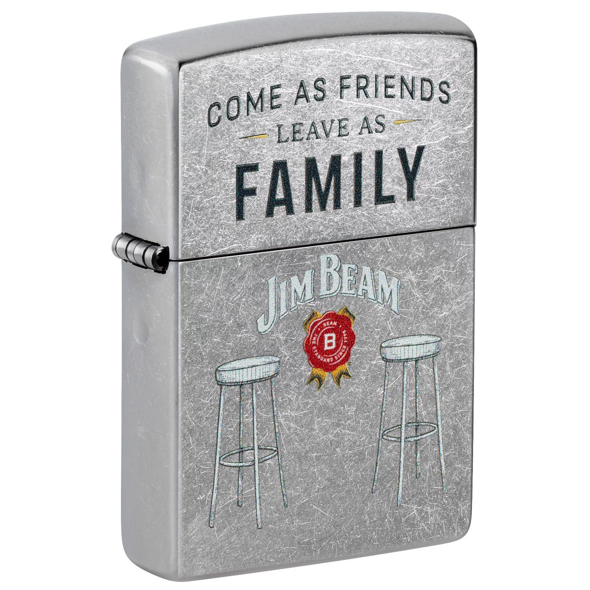 Zippo Lighter: Jim Beam Barstools - Street Chrome 46800