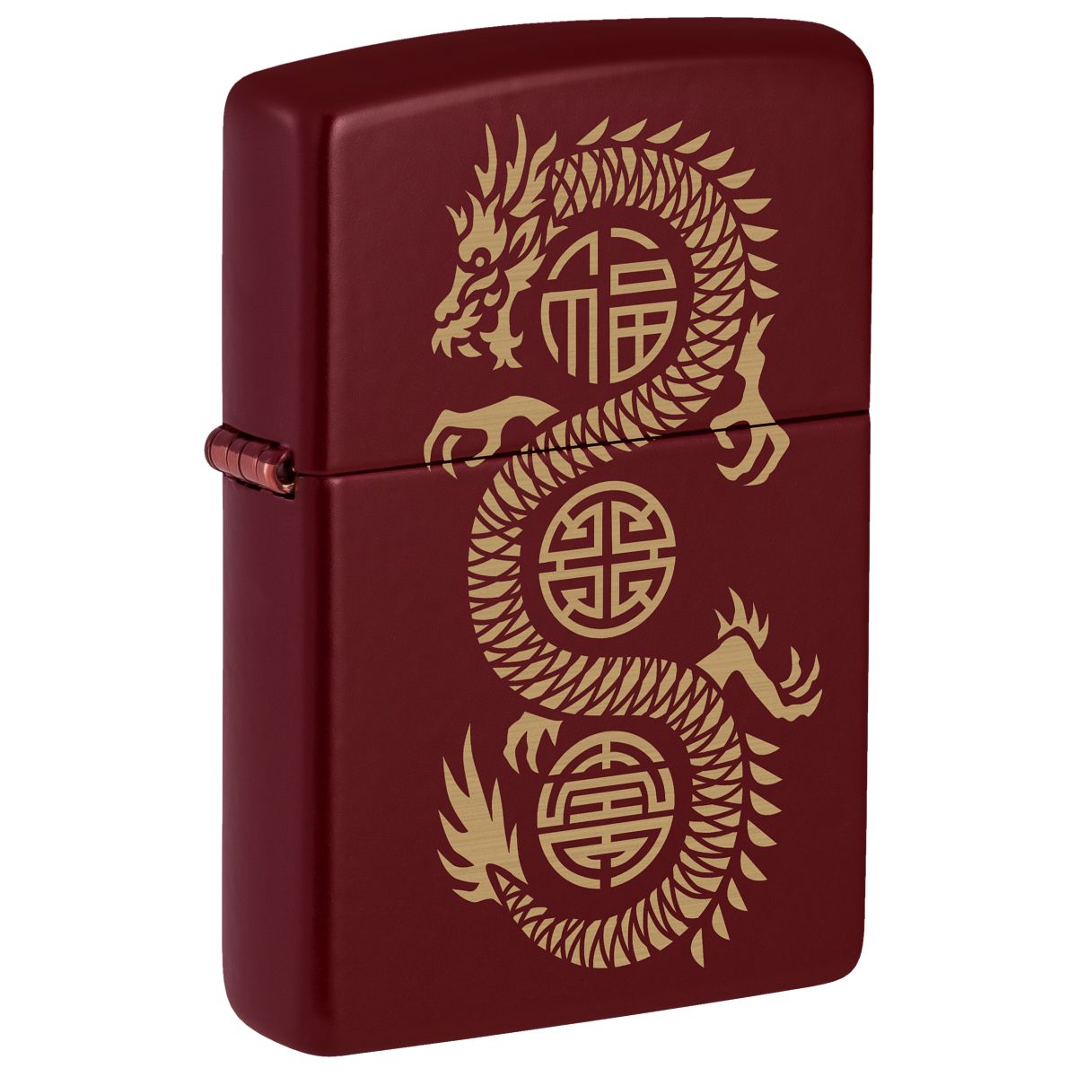 Zippo Lighter: Lucky Dragon, Engraved - Merlot 46834