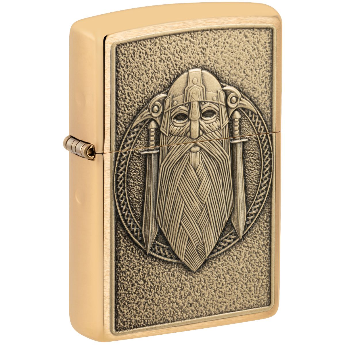 Zippo Lighter: Odin Emblem - Brushed Brass 46856
