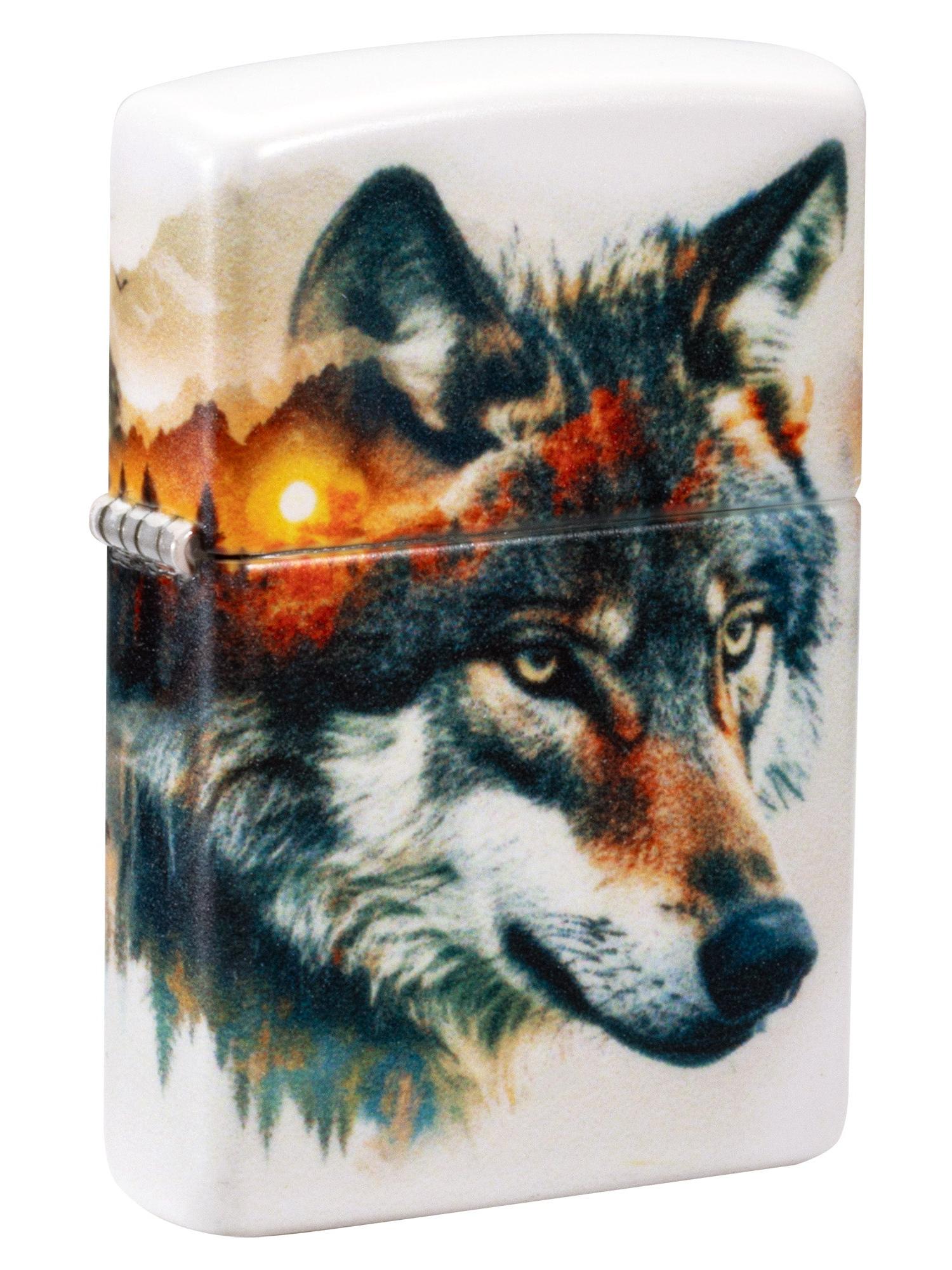 Zippo Lighter: Wolf and Mountains - 540 Color 46866