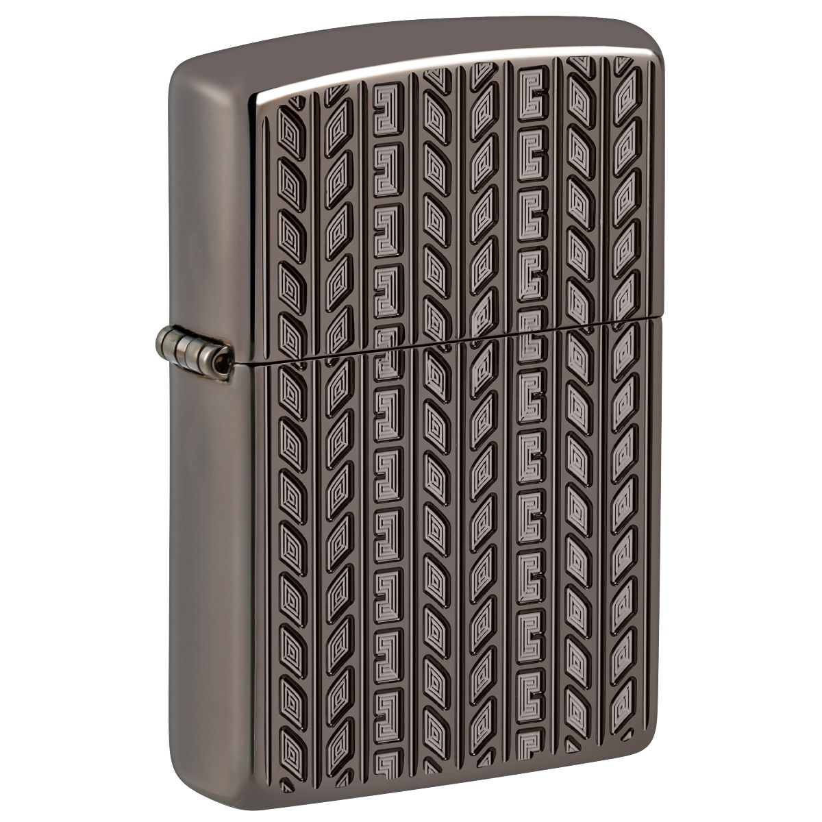 Zippo Lighter: Armor Deep Carved Tire Tread - Black Ice 46888