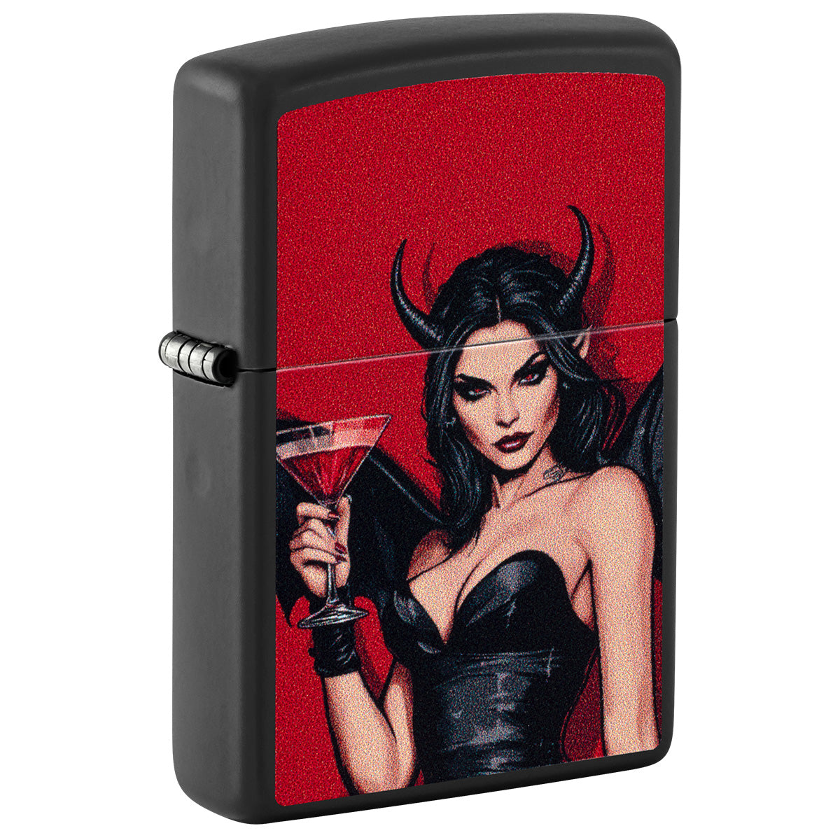 Zippo Lighter: Devil Vampire - Black Matte 46898