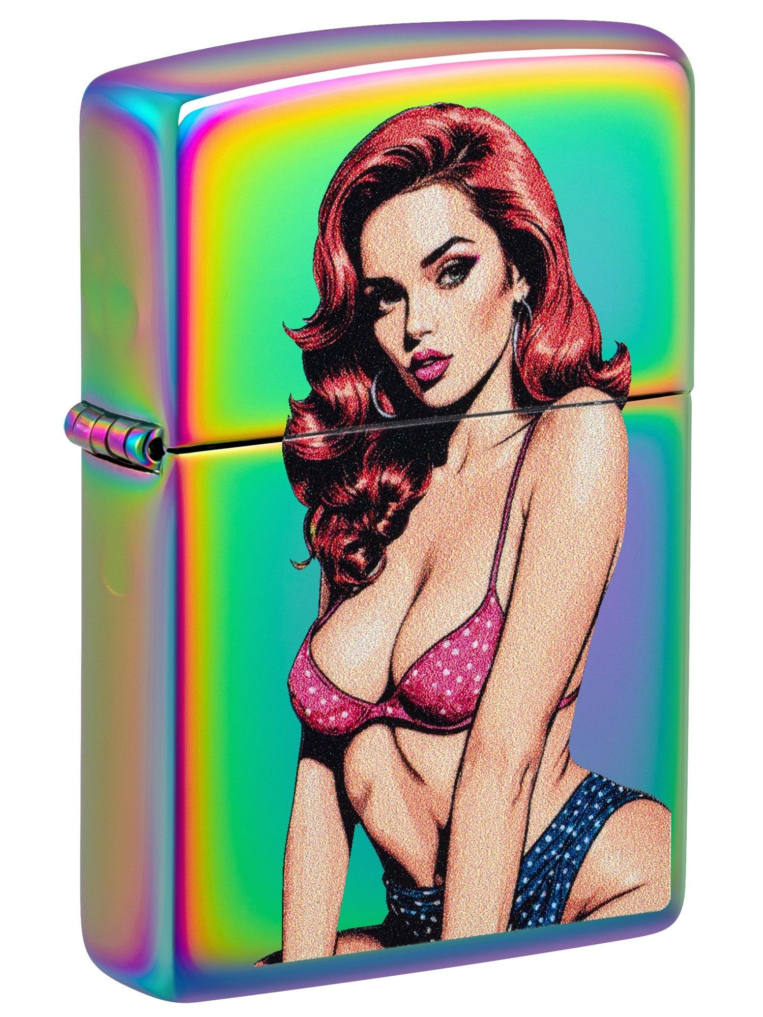 Zippo Lighter: Pop Art Pin-up Girl - Multi-Color 46906