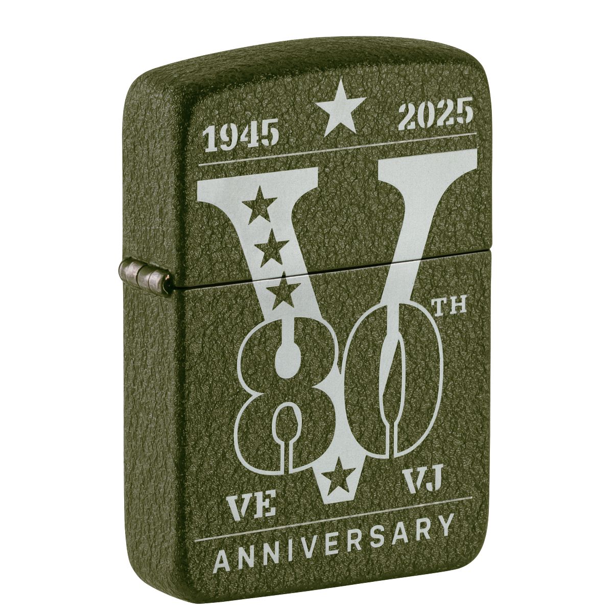 Zippo Lighter: VE/VJ 80th Anniversary - Green Crackle 46949