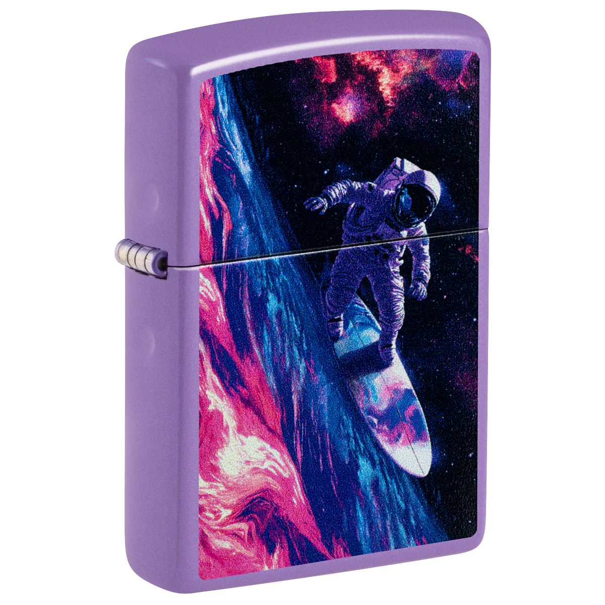 Zippo Lighter: Astronaut Surfer - Smokey Lavender 46999