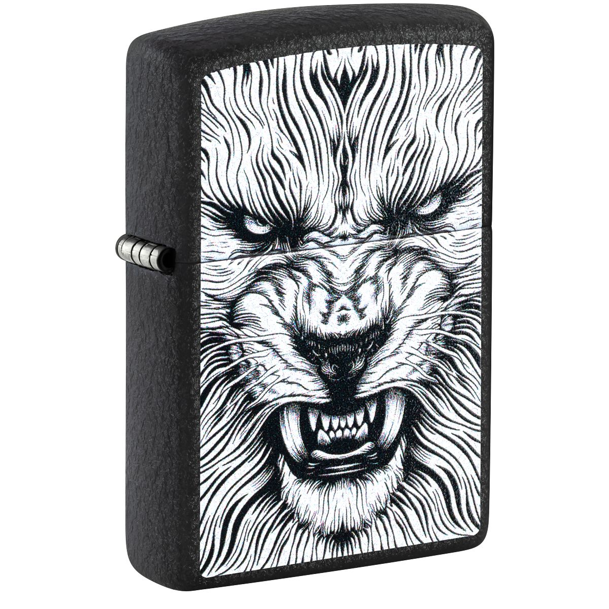 Zippo Lighter: Say Cheese Design - Black Crackle 47144