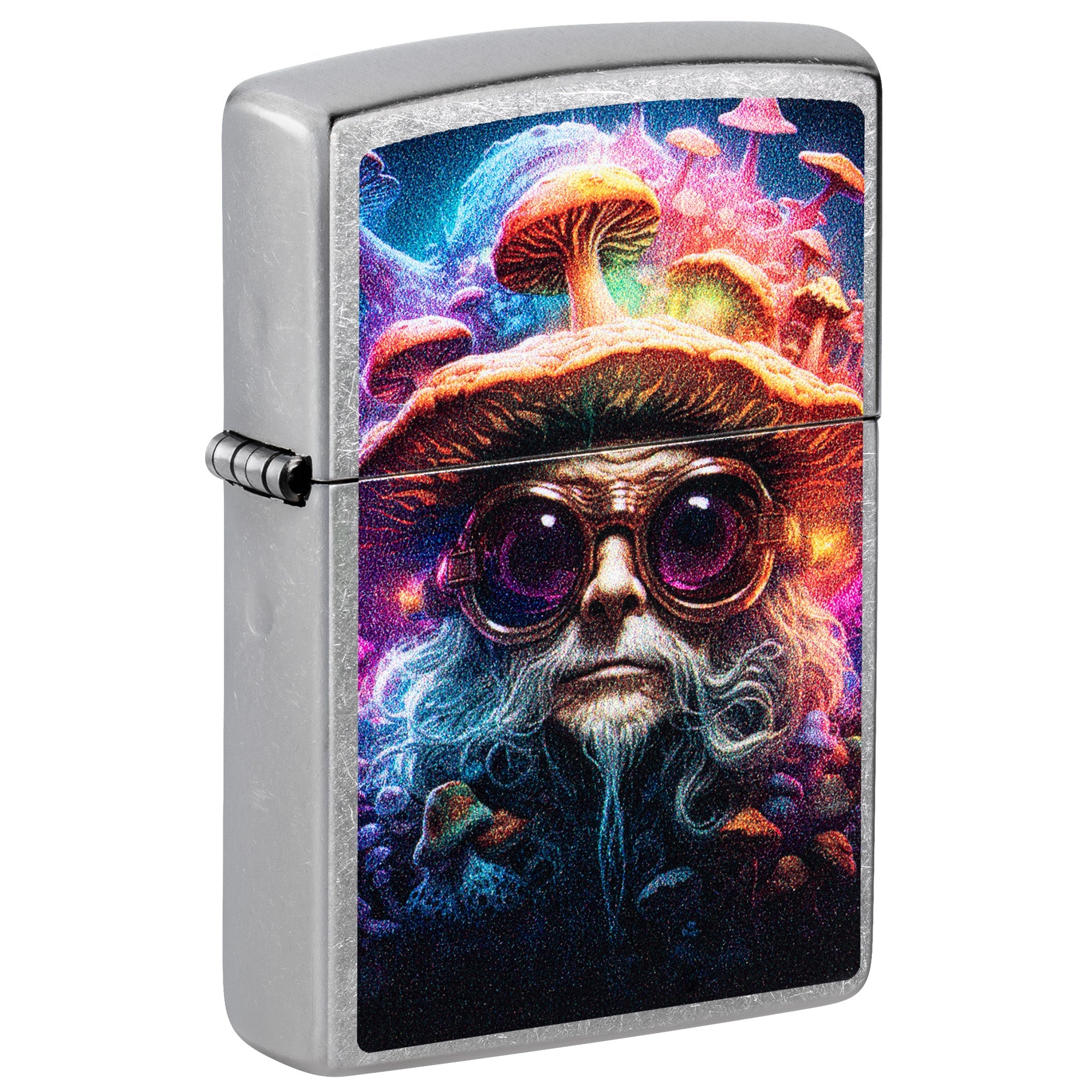 Zippo Lighter: Mushroom Man Design - Street Chrome 47184