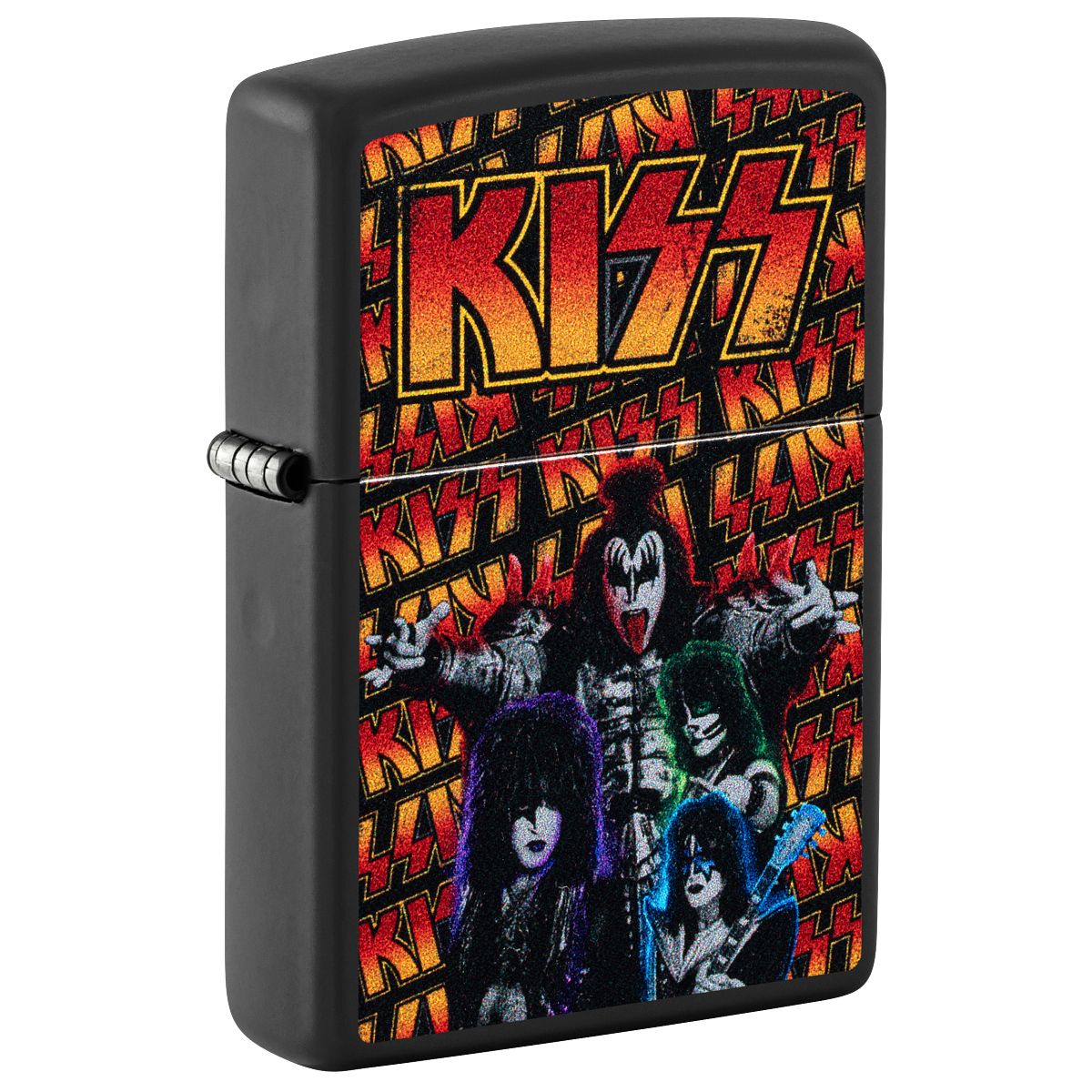 Zippo Lighter: KISS Design - Black Matte 47202