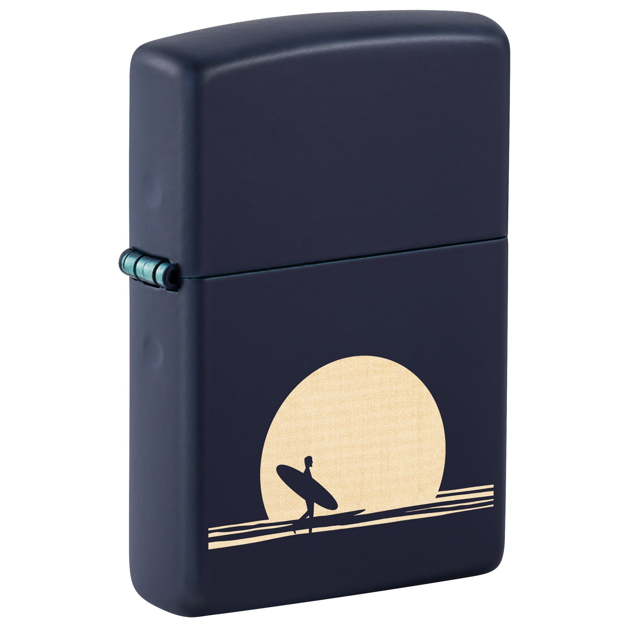 Zippo Lighter: Sun and Surf Design - Navy Matte 47213