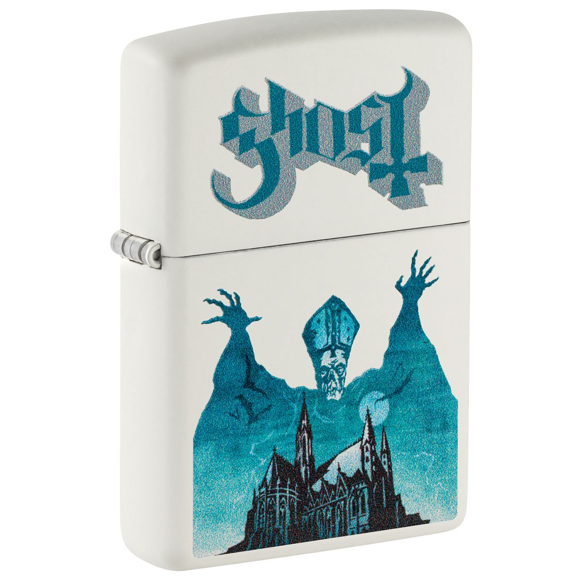 Zippo Lighter: Ghost, Rock Band - White Matte 47246