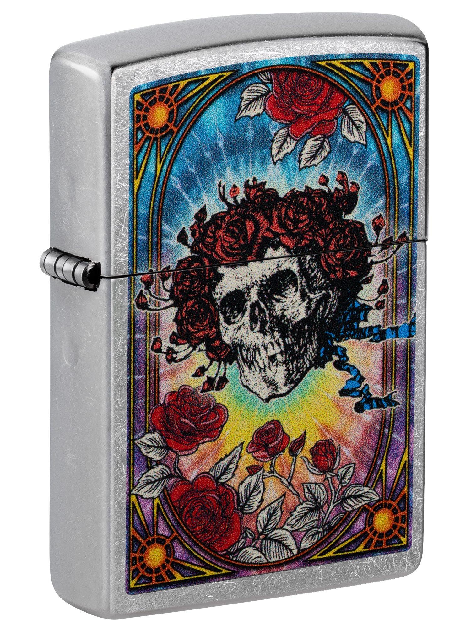 Zippo Lighter: Grateful Dead, Skull and Roses - Street Chrome 47248