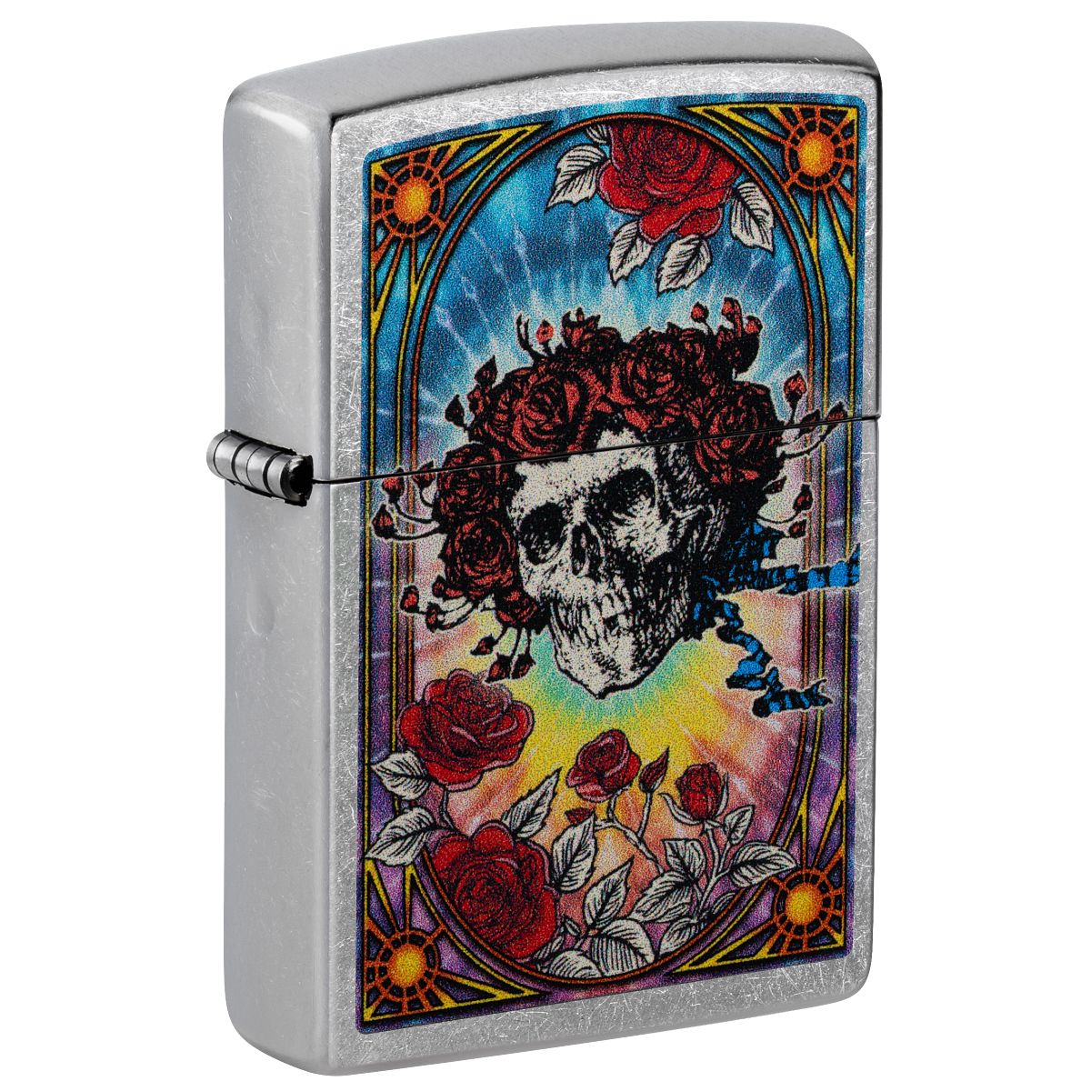 Zippo Lighter: Grateful Dead, Skull and Roses - Street Chrome 47248