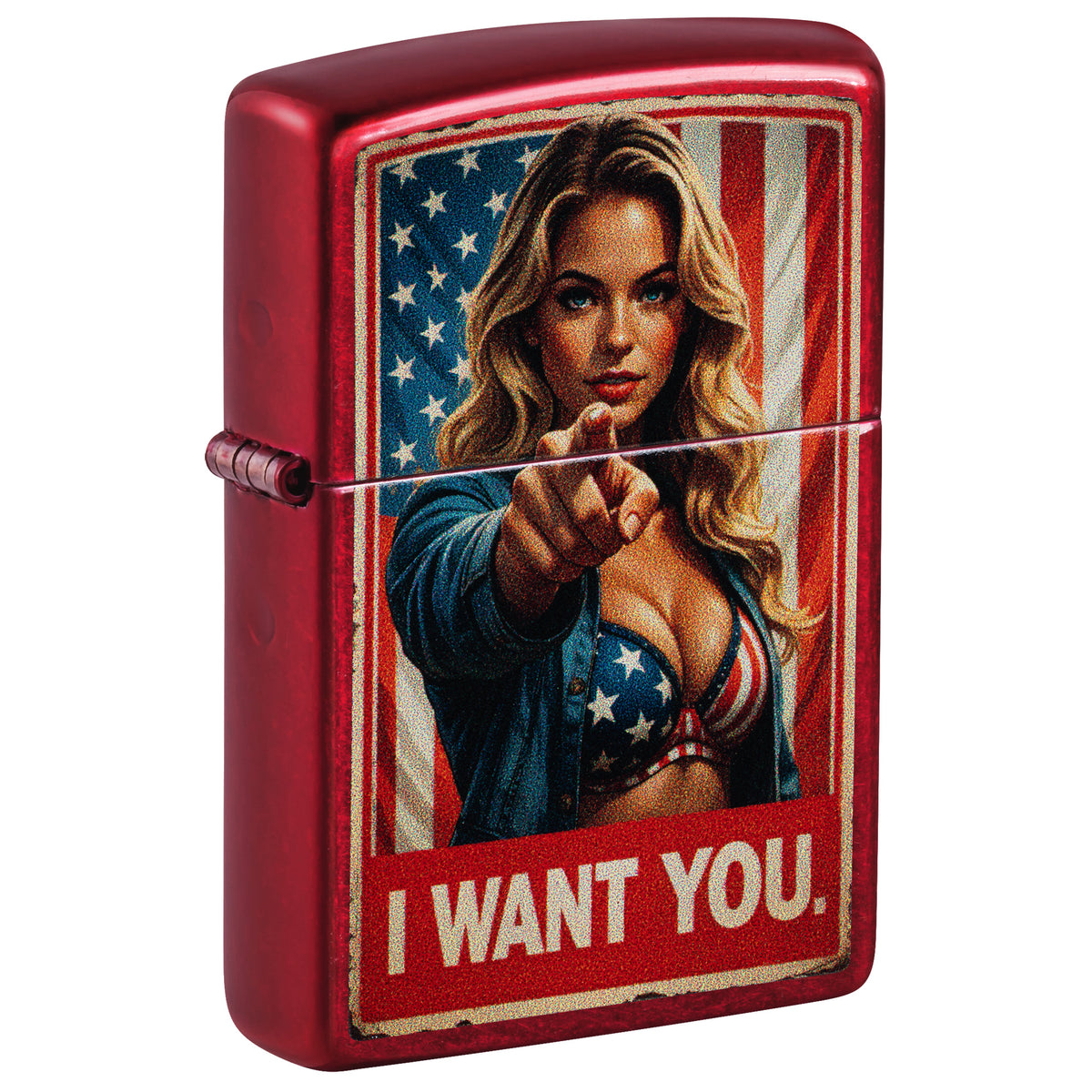 Zippo Lighter: I Want You Design - Candy Apple Red 47273