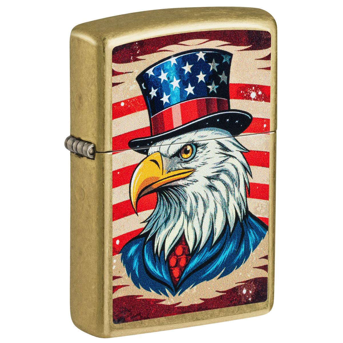 Zippo Lighter: Patriot Eagle Design - Street Brass 47511