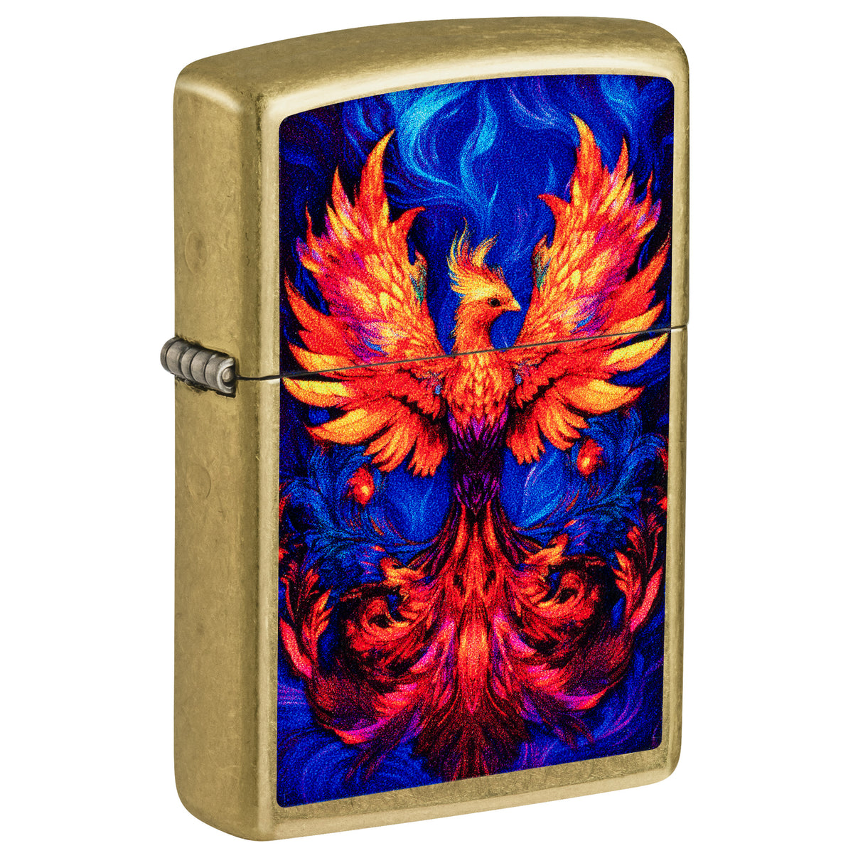 Zippo Lighter: Phoenix Design - Street Brass 47514