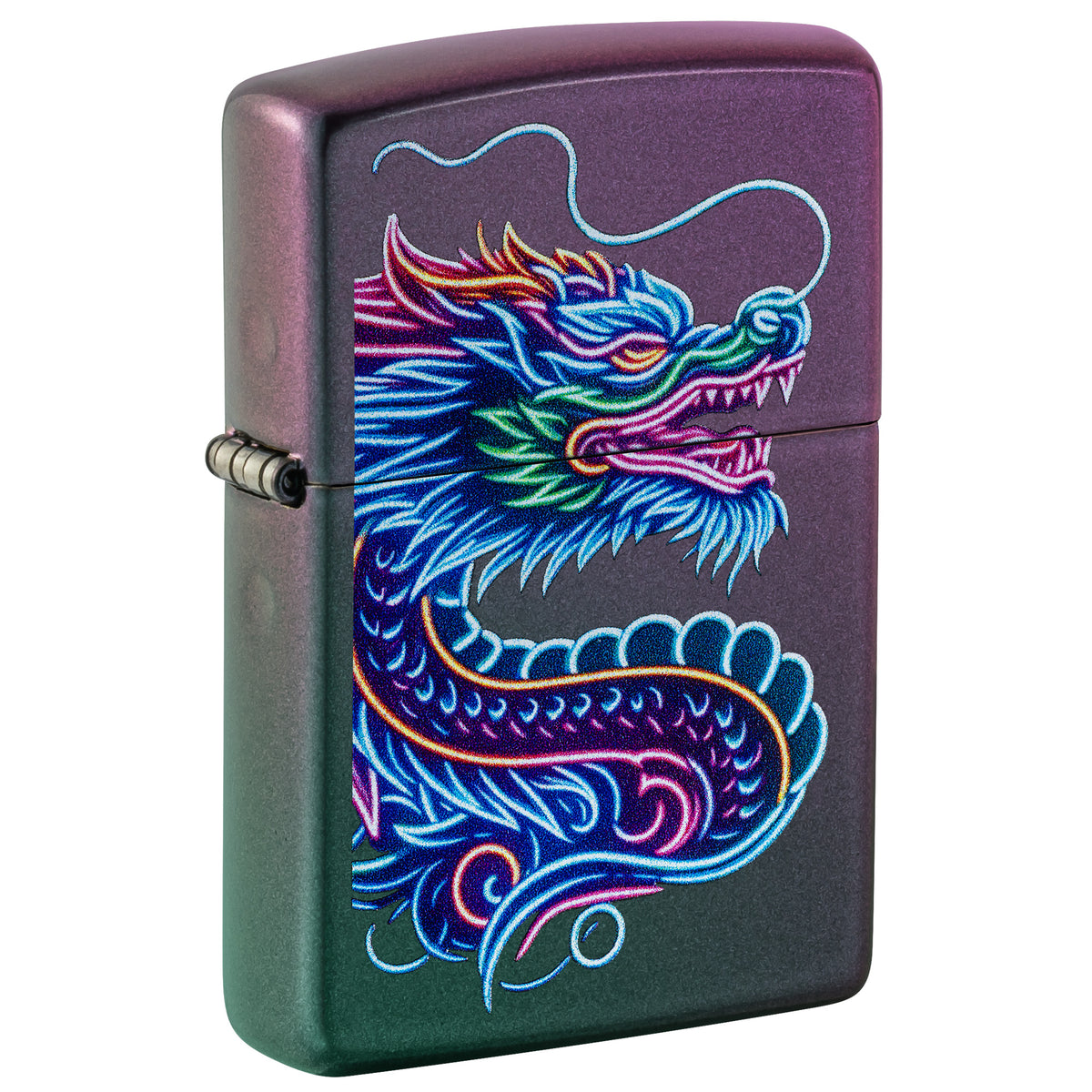 Zippo Lighter: Neon Dragon Design - Iridescent 47527