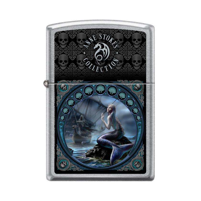 Zippo Lighter: Anne Stokes Mermaid Design - Street Chrome 47576