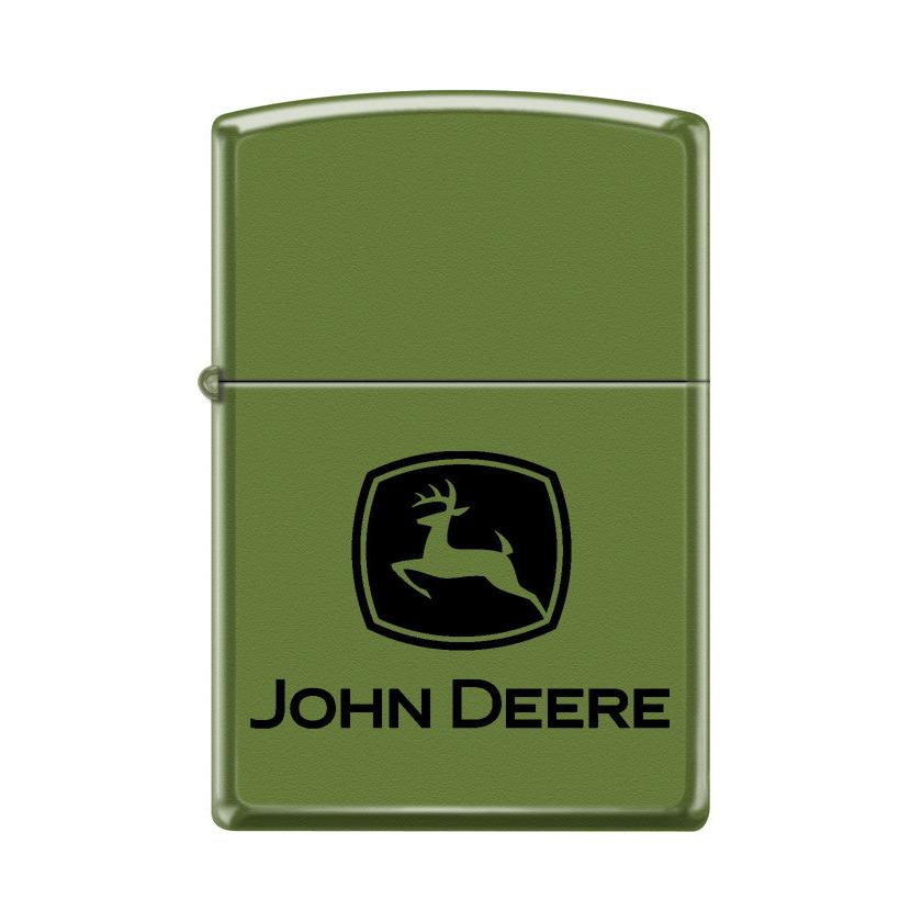 Zippo Lighter: John Deere Logo - Moss Green Matte 47585