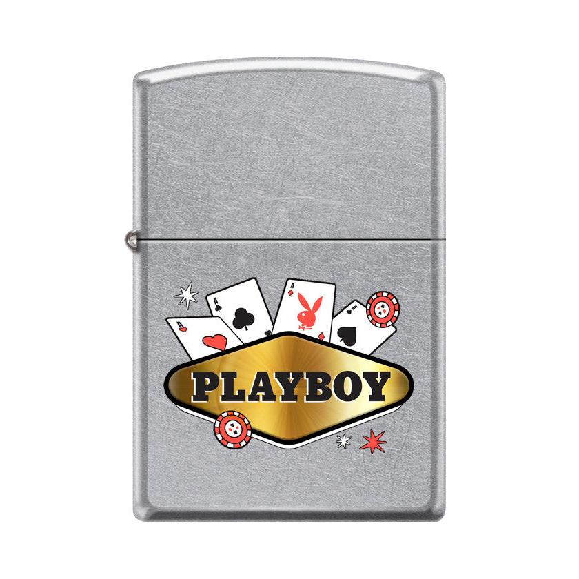 Zippo Lighter: Playboy Gambling Icons - Street Chrome 47586