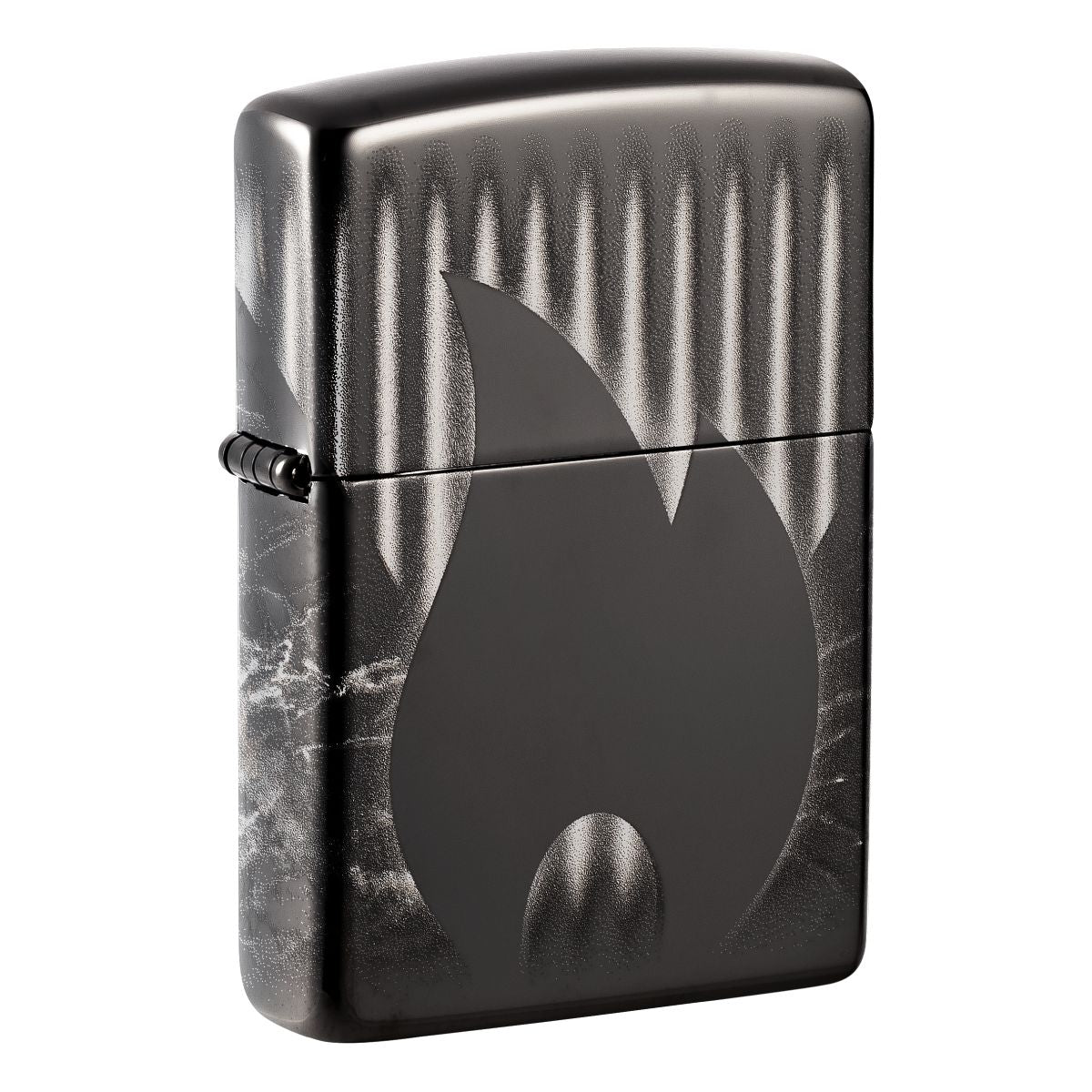 Zippo Lighter: Zippo Flame, Photo Image 360 - High Polish Black 48738