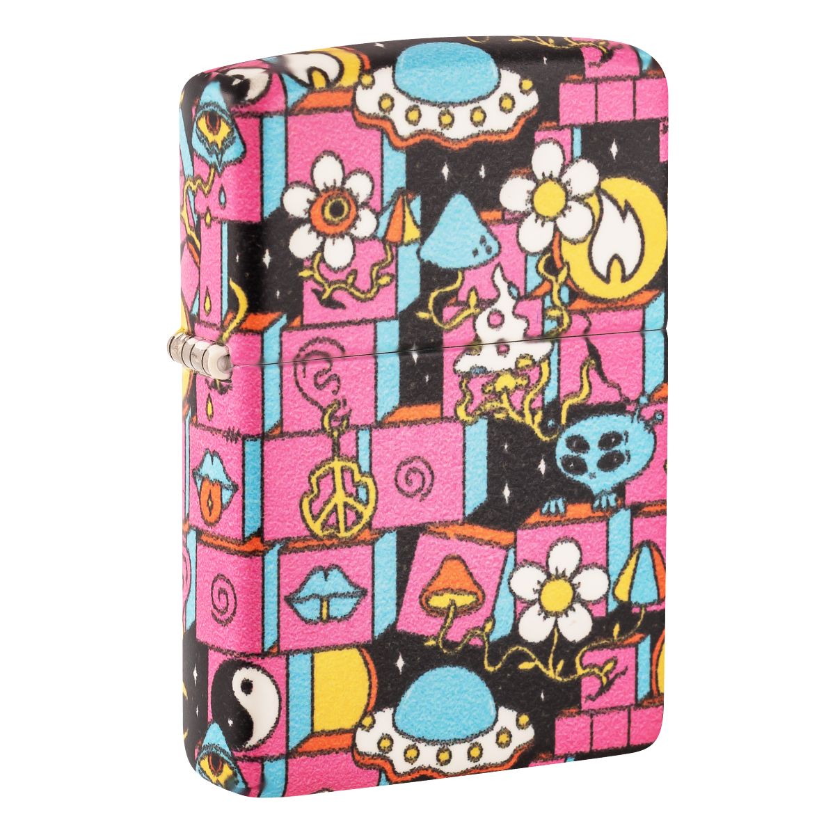 Zippo Lighter: Abstract Art Design, 540 Color - Glow-in-the-Dark Green 48779