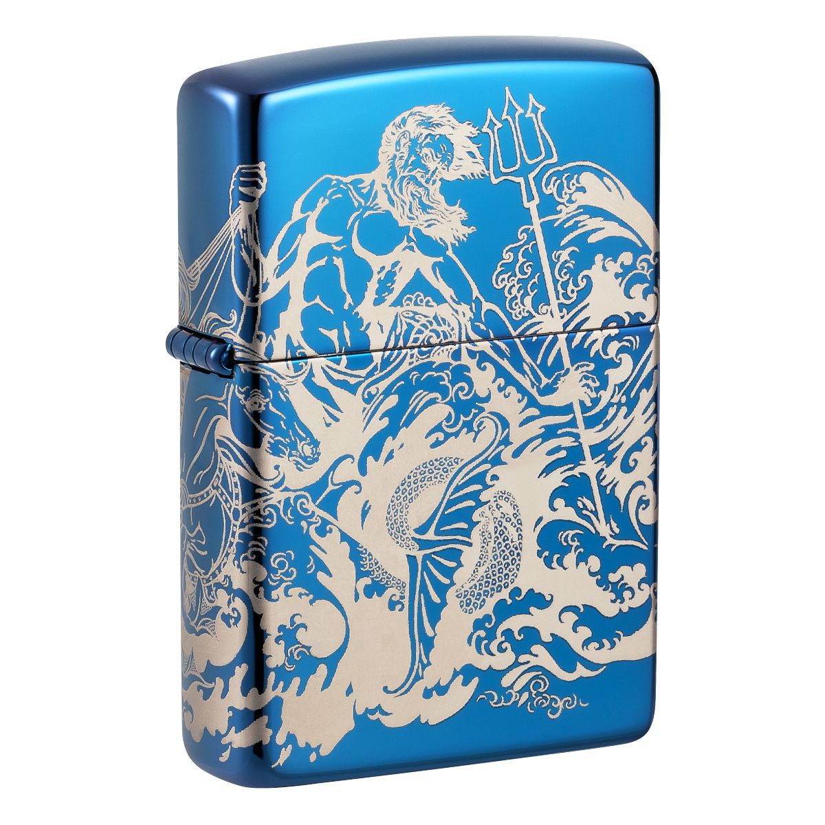 Zippo Lighter: Greek Mythology Design, Photo Image 360 - High Polish Blue 48787