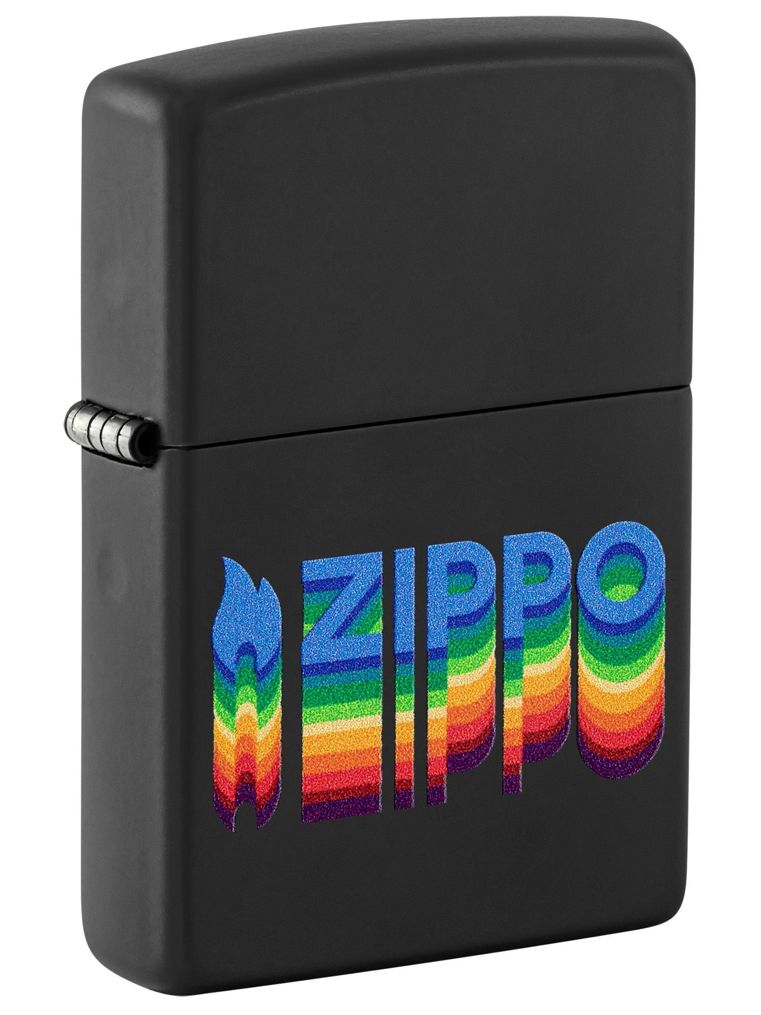 Zippo Lighter: Zippo Color Logos - Black Matte 48851