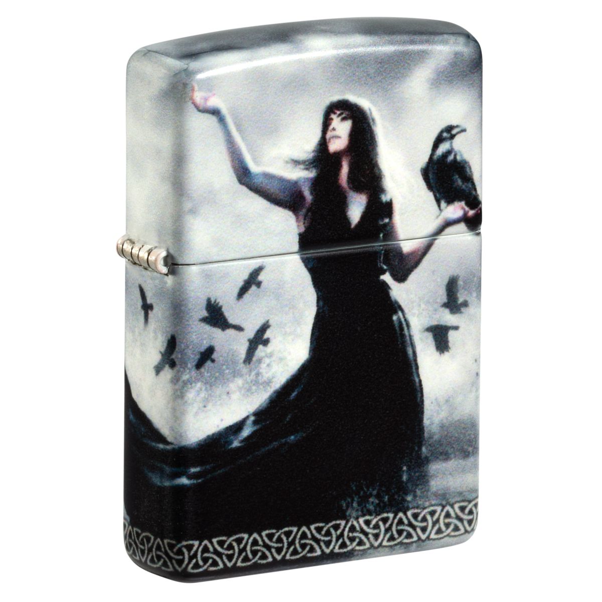 Zippo Lighter: Lady with Ravens by Mazzi - 540 Color 48969