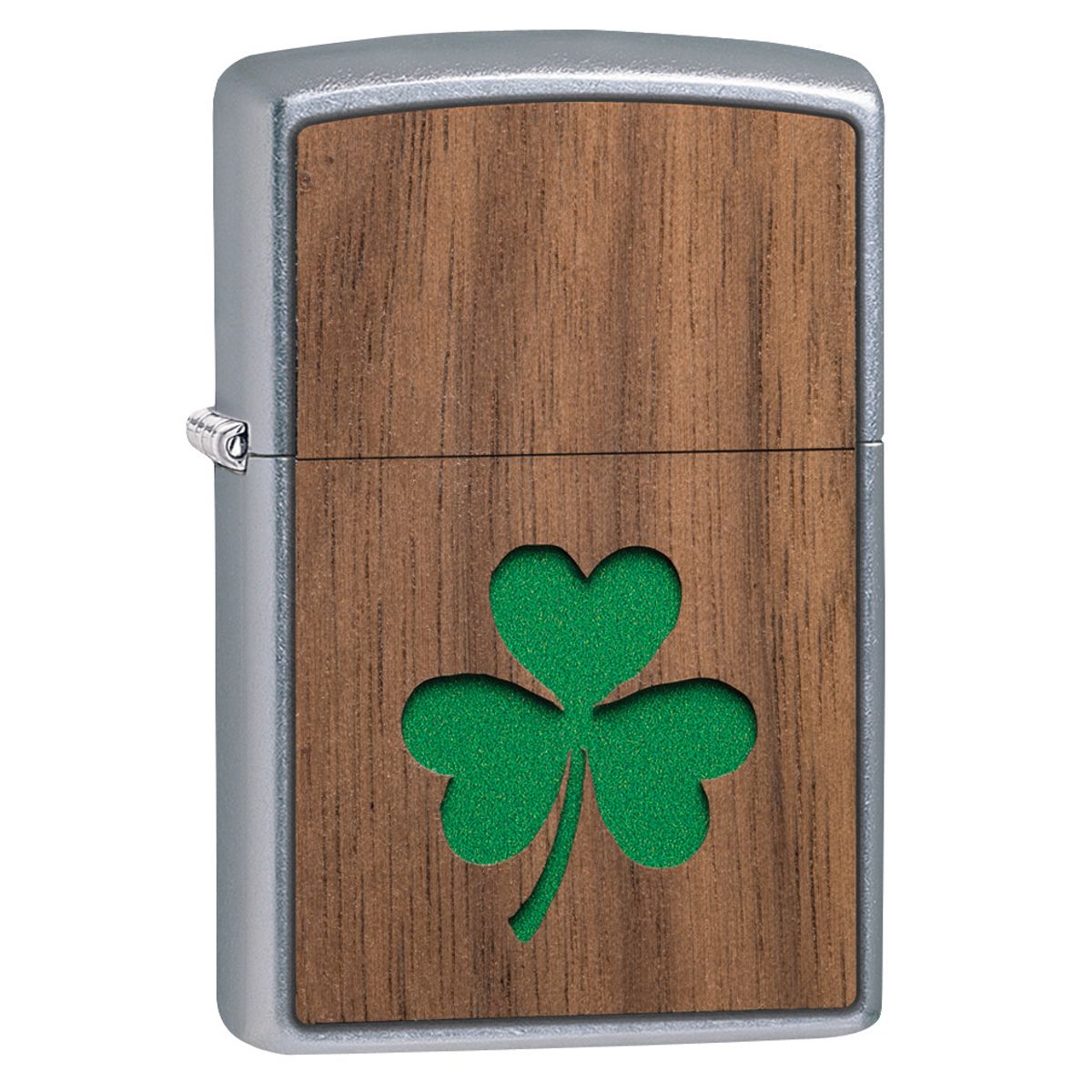 Zippo Lighter: Woodchuck Clover - Street Chrome 49056