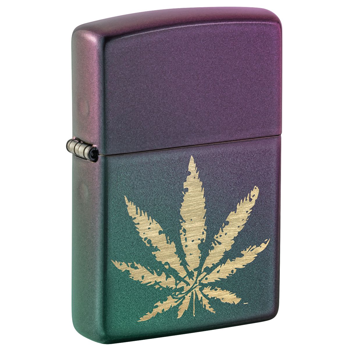 Zippo Lighter: Weed Leaf - Iridescent 49185