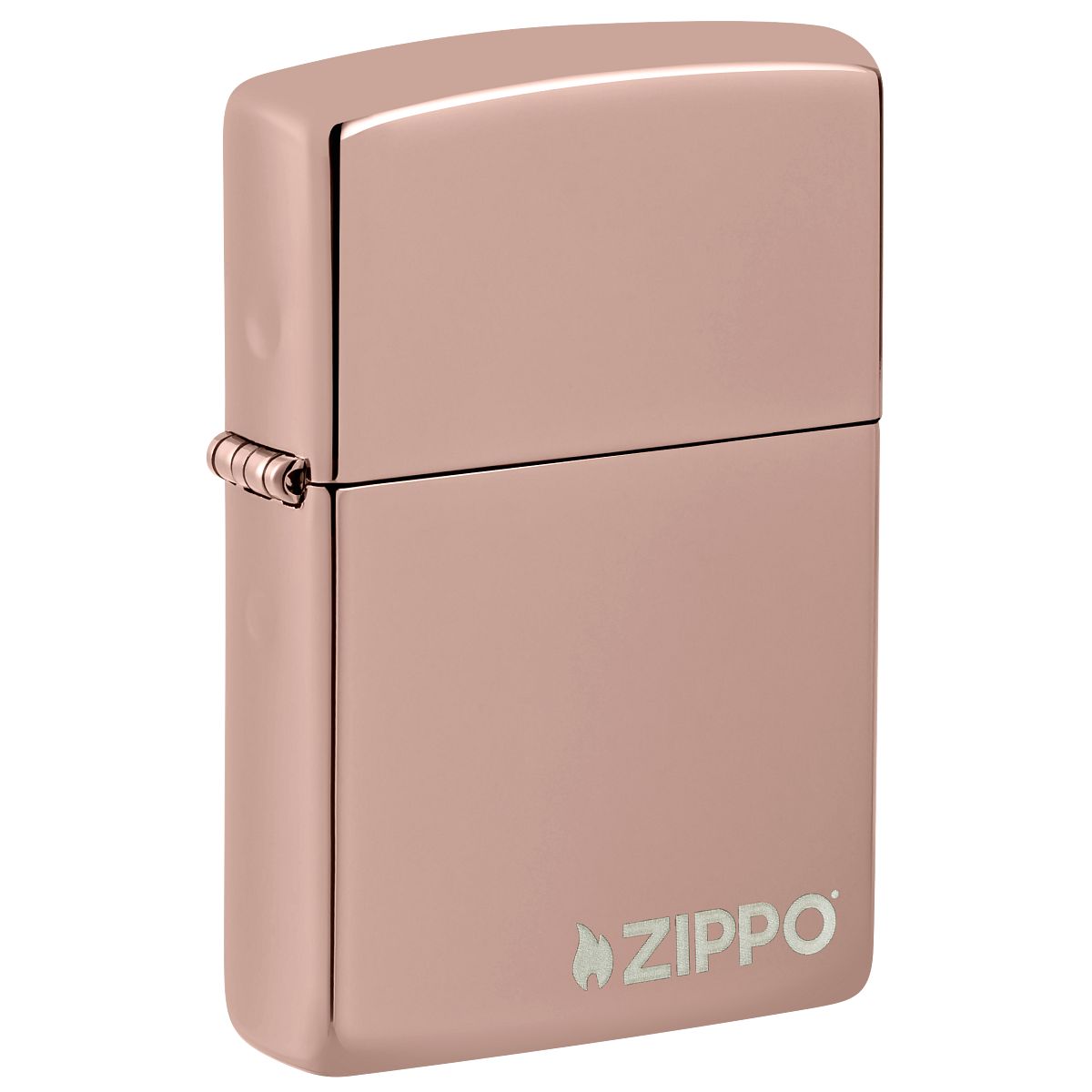 Zippo Lighter: Zippo Logo - High Polish Rose Gold 49190ZL