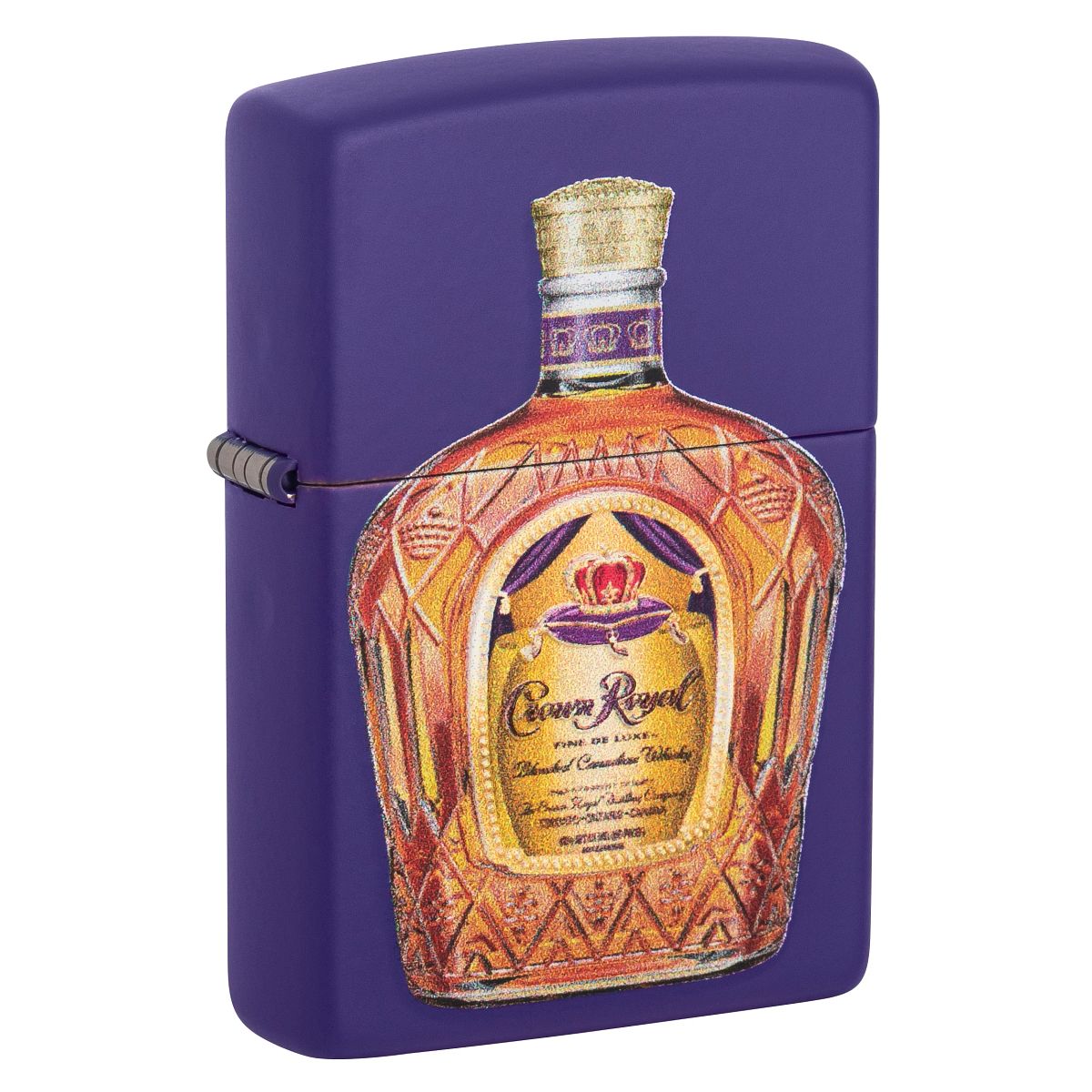 Zippo Crown Royal Lighter with Pouch, Texture Print - Purple Matte 49661