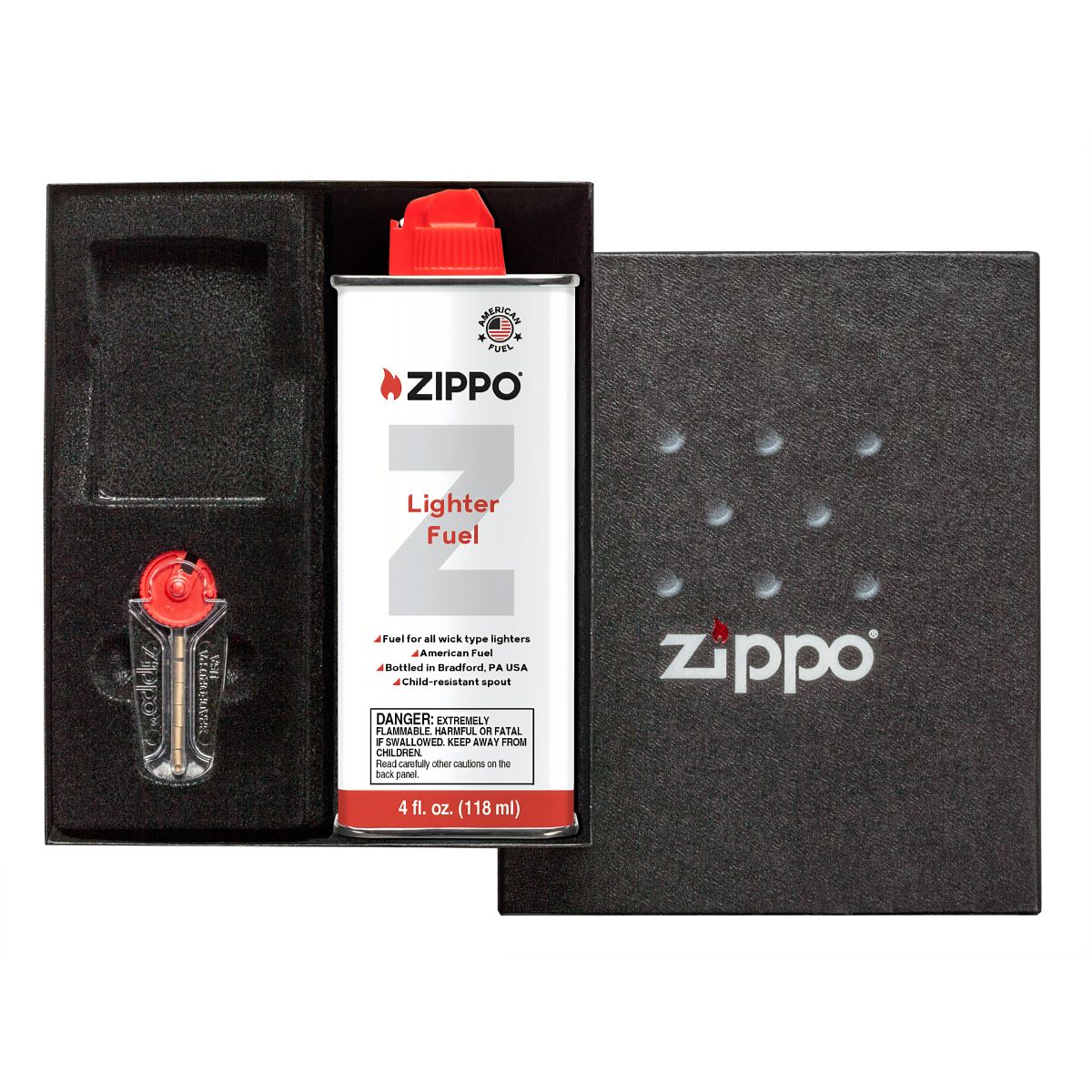 Zippo Gift Kit with Flints and Lighter Fluid - 50R