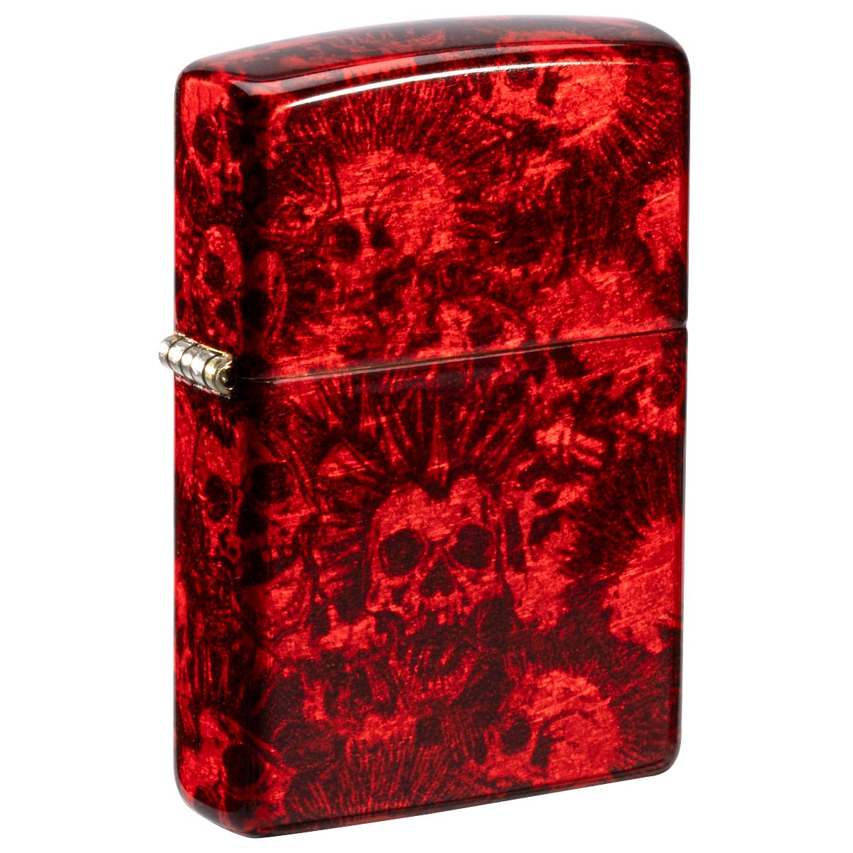 Zippo Lighter: Red Punk Skulls - 540 Fusion 46094