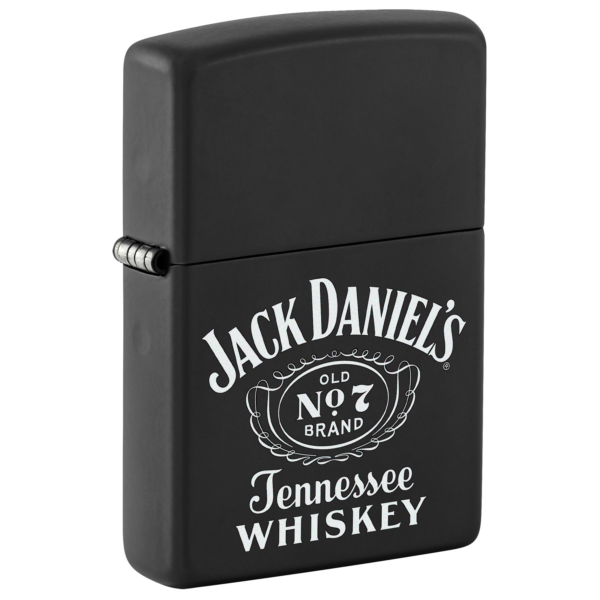 Zippo Lighter: Jack Daniels Logo - Black Matte 76875