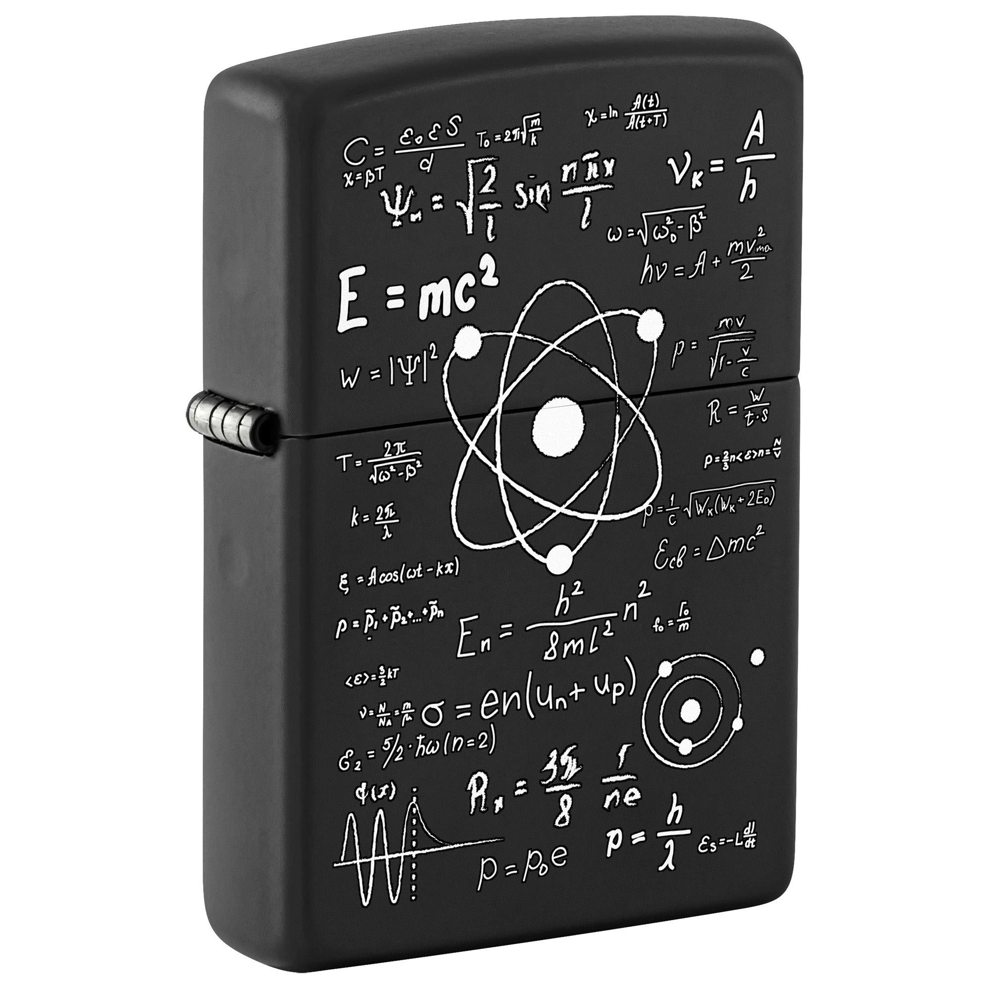 Zippo Lighter: School Equations - Black Matte 80801