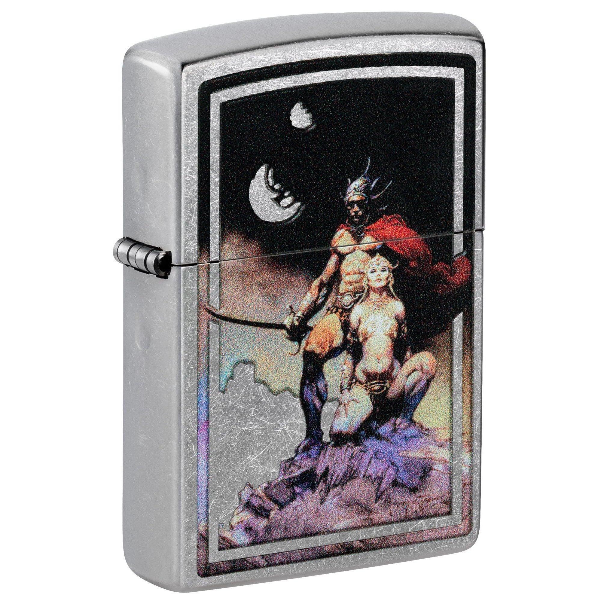 Zippo Lighter: Moon of Kyra by Frank Frazetta - Street Chrome 81513