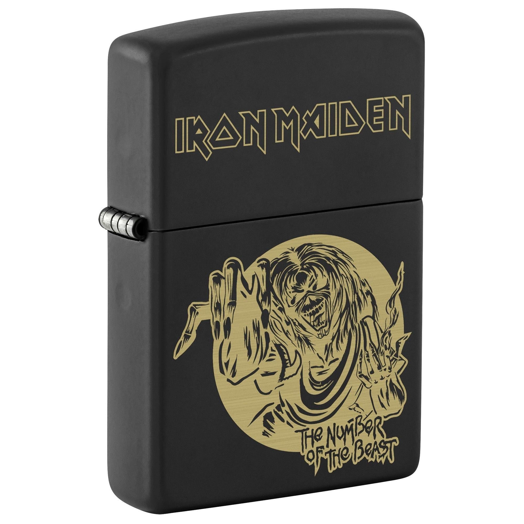 Zippo Lighter: Iron Maiden, The Number of the Beast, Engraved - Black Matte 81516