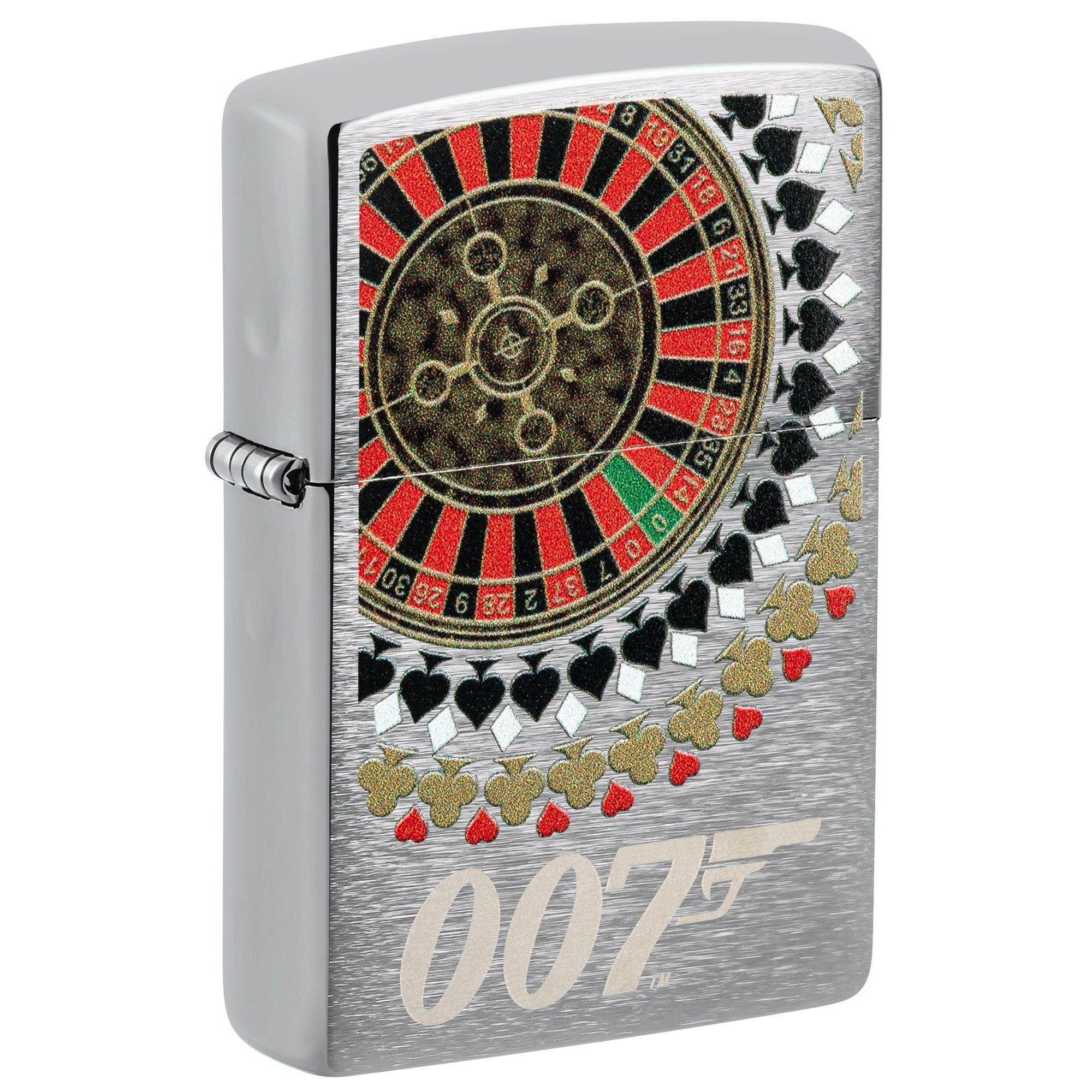 Zippo Lighter: James Bond, Roulette Wheel - Brushed Chrome 81519
