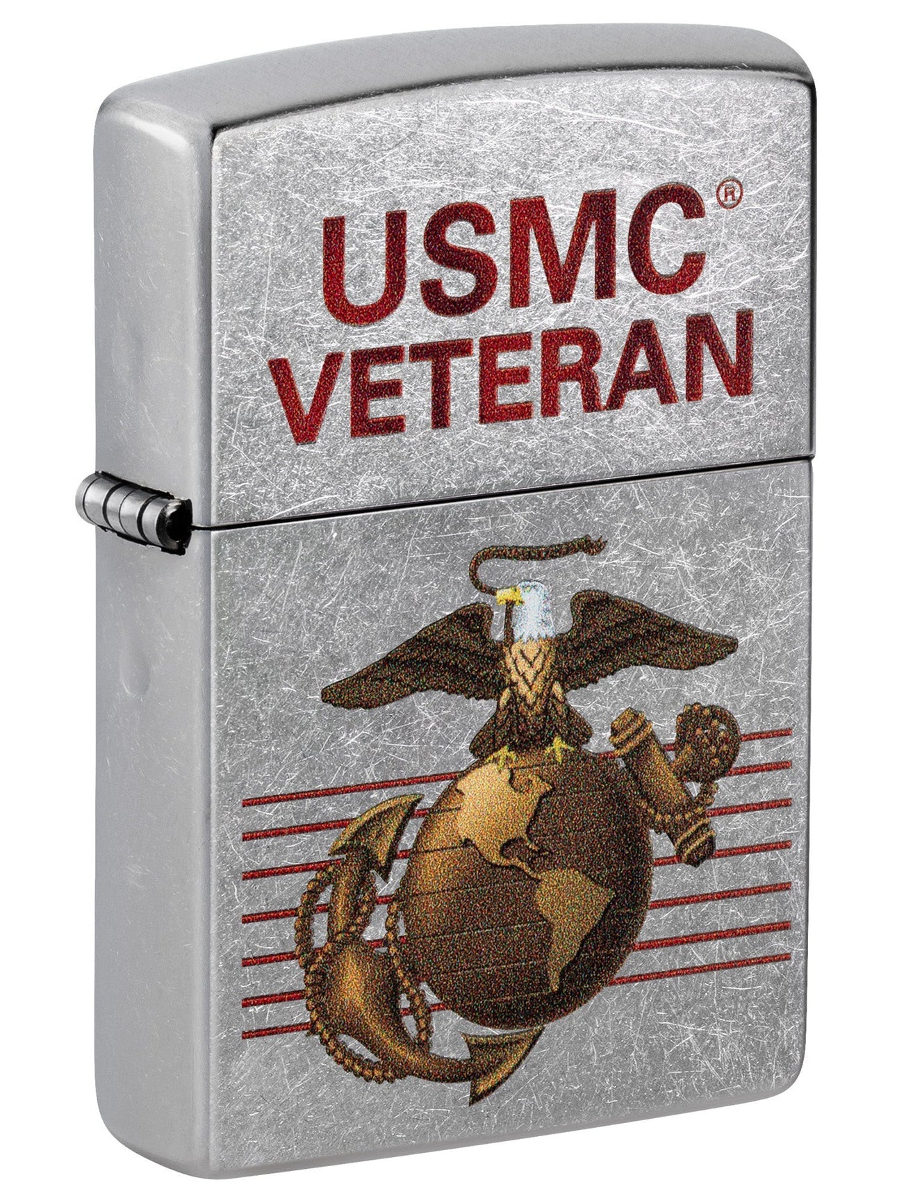 Zippo Lighter: USMC Marines Veteran - Street Chrome 81537