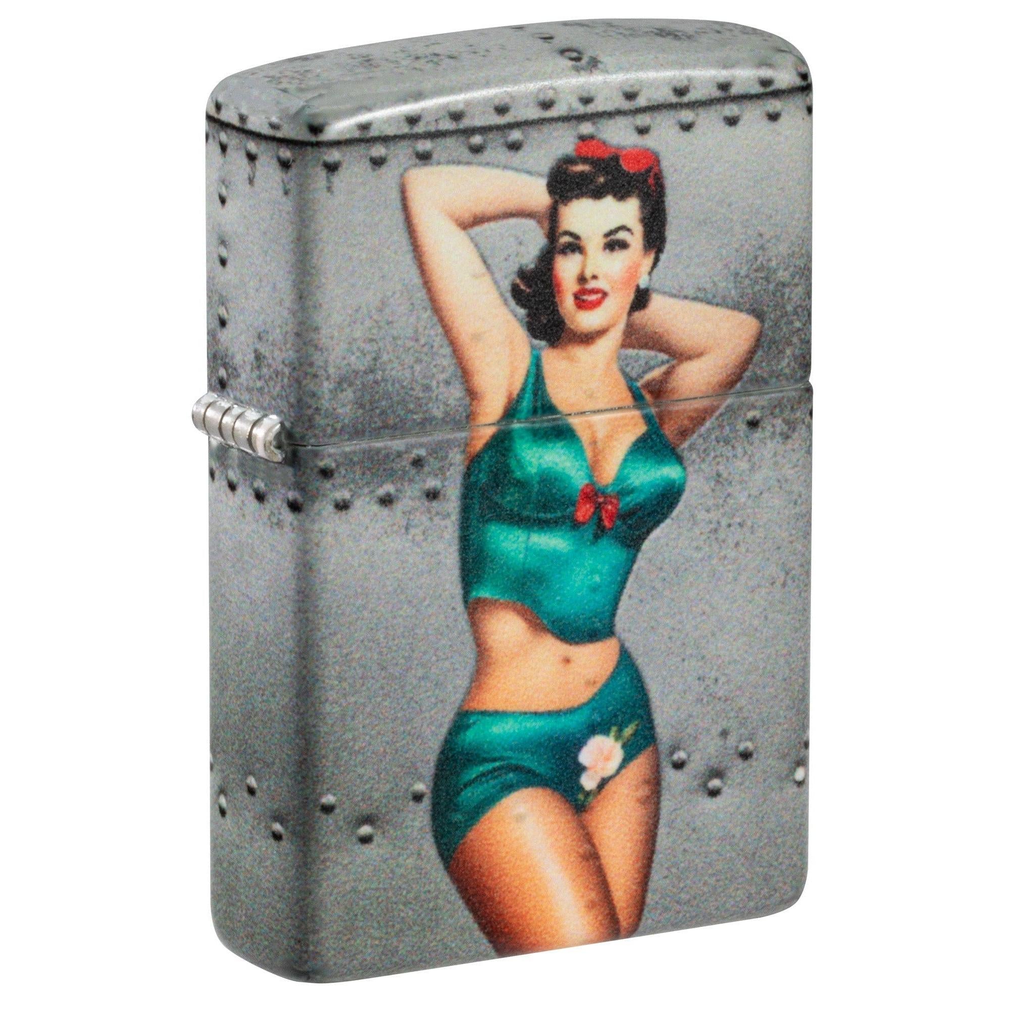 Zippo Lighter: Nose Art Pin-up Girl - 540 Color 81559