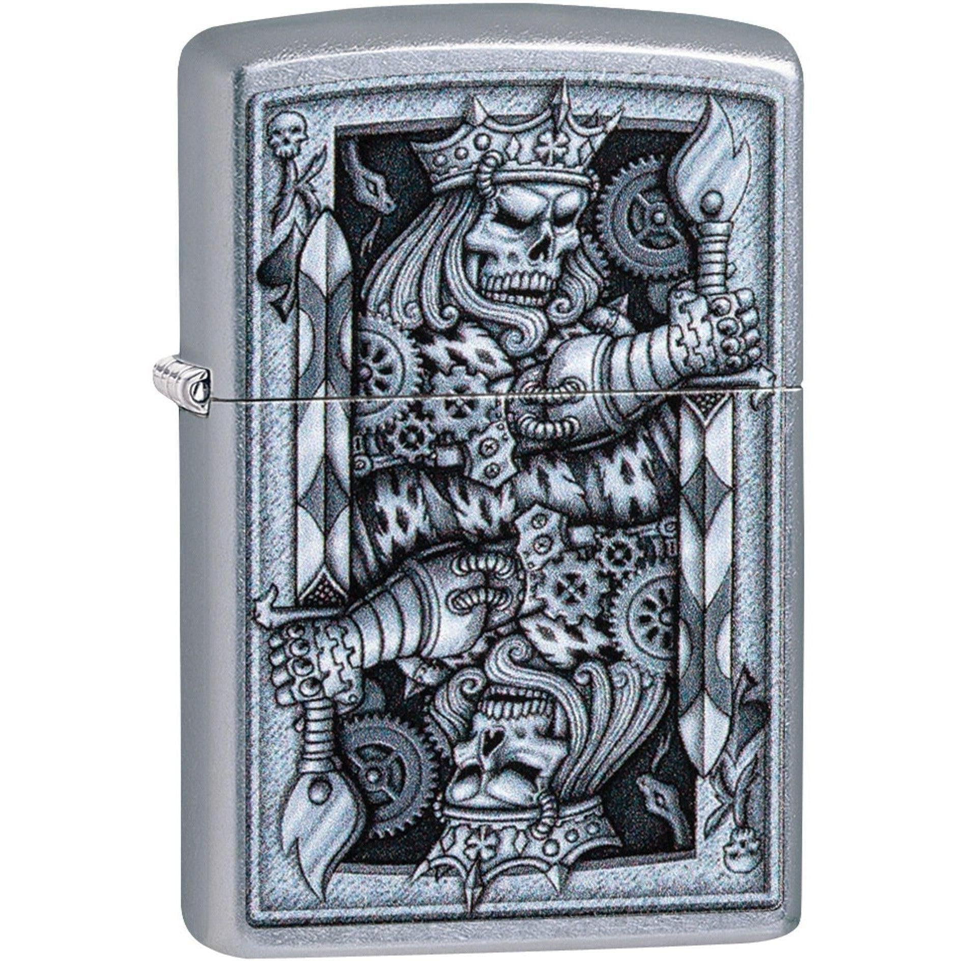 Zippo Lighter: Steampunk King of Spades - Street Chrome 81613