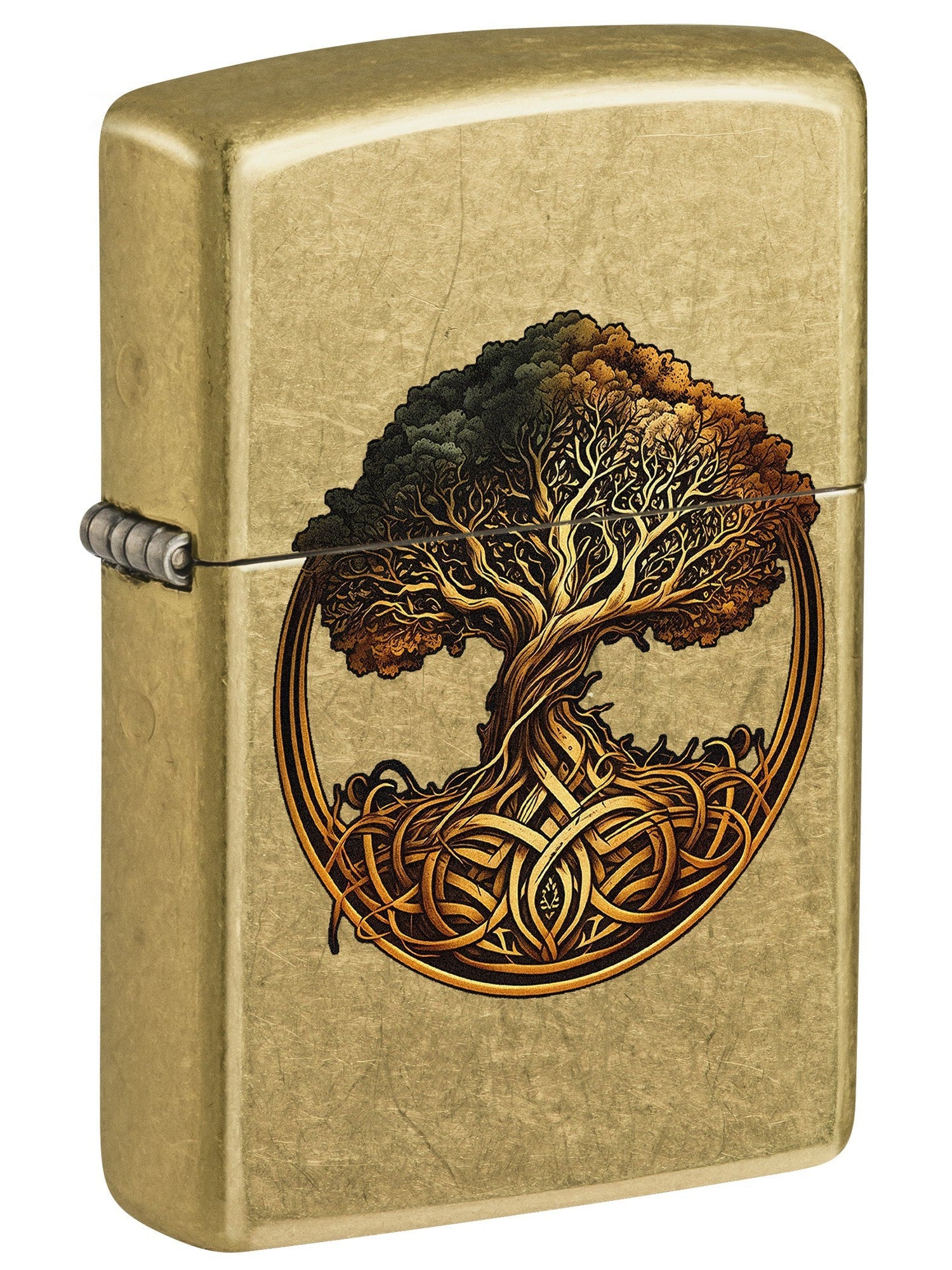 Zippo Lighter: Tree of Life - Street Brass 81636