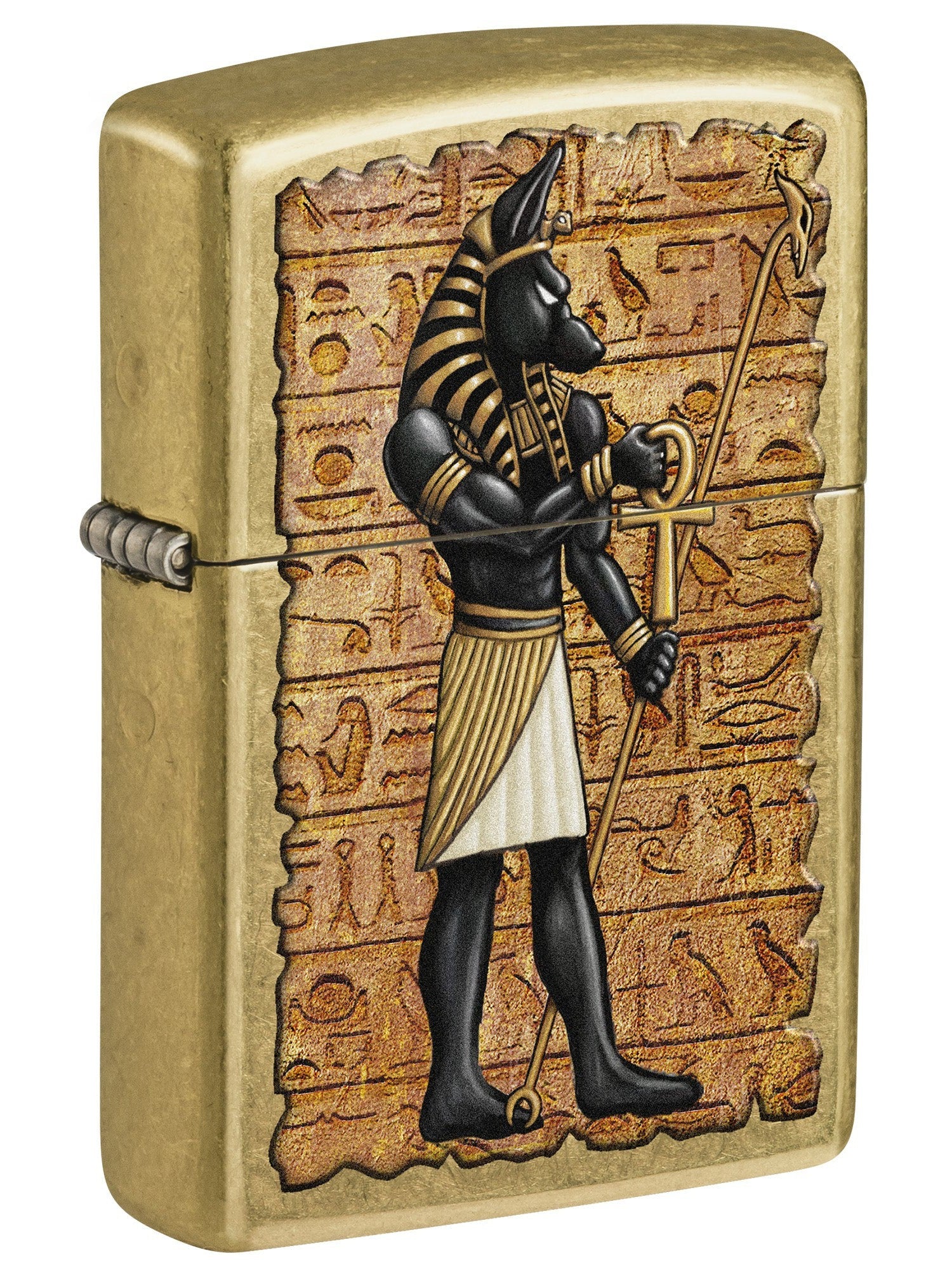 Zippo Lighter: Egyptian God Anubis - Street Brass 81639