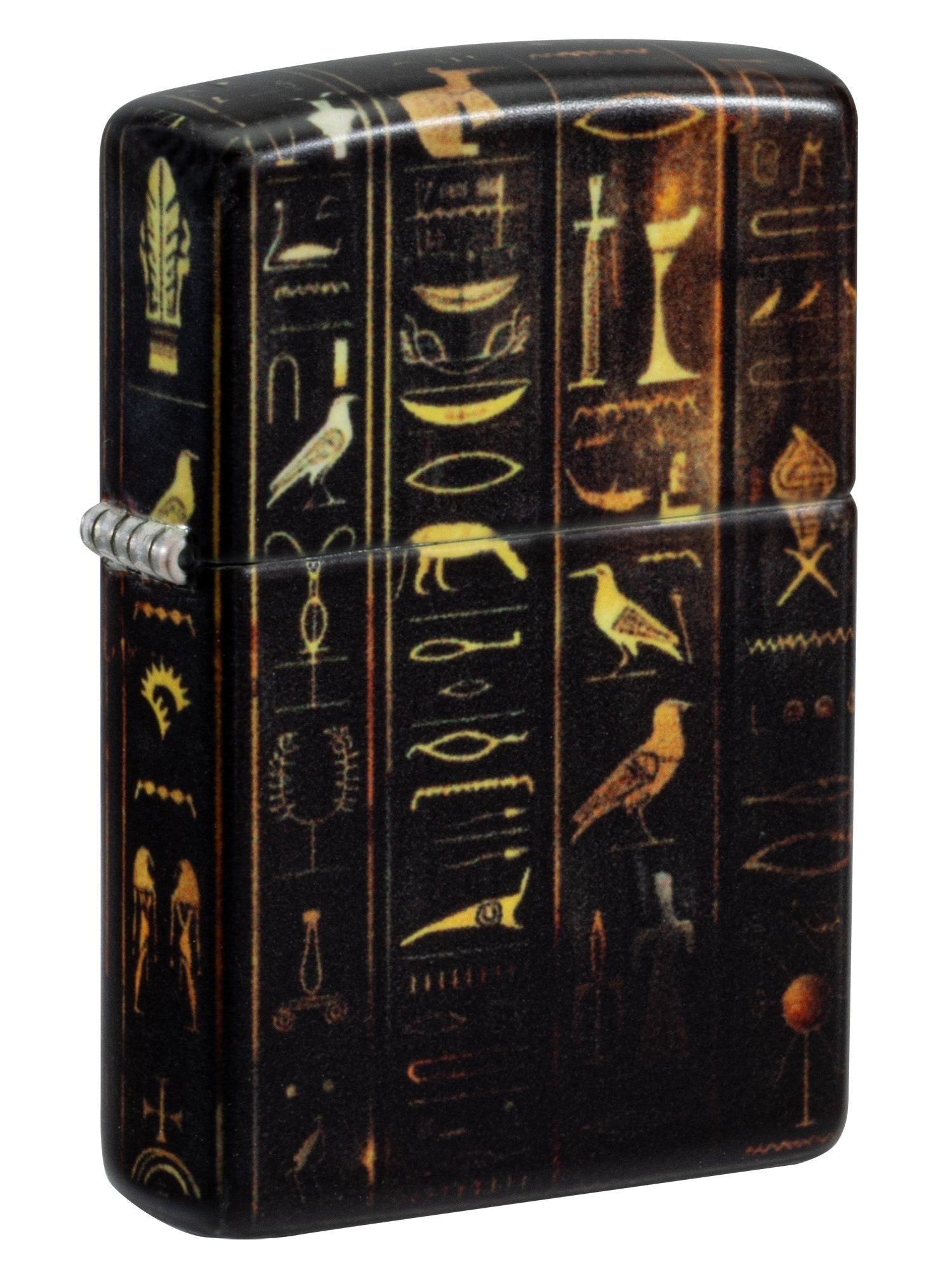 Zippo Lighter: Egyptian Hieroglyphics, Glow-in-the-Dark - 540 Color 81668