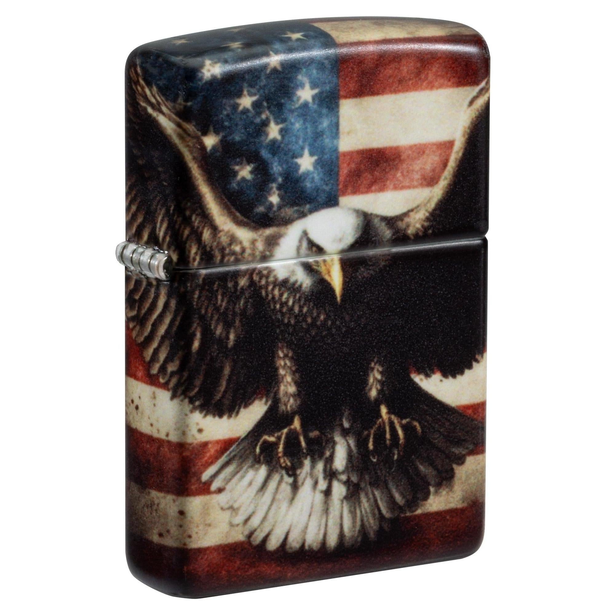 Zippo Lighter: Eagle and American Flag - 540 Color 81685