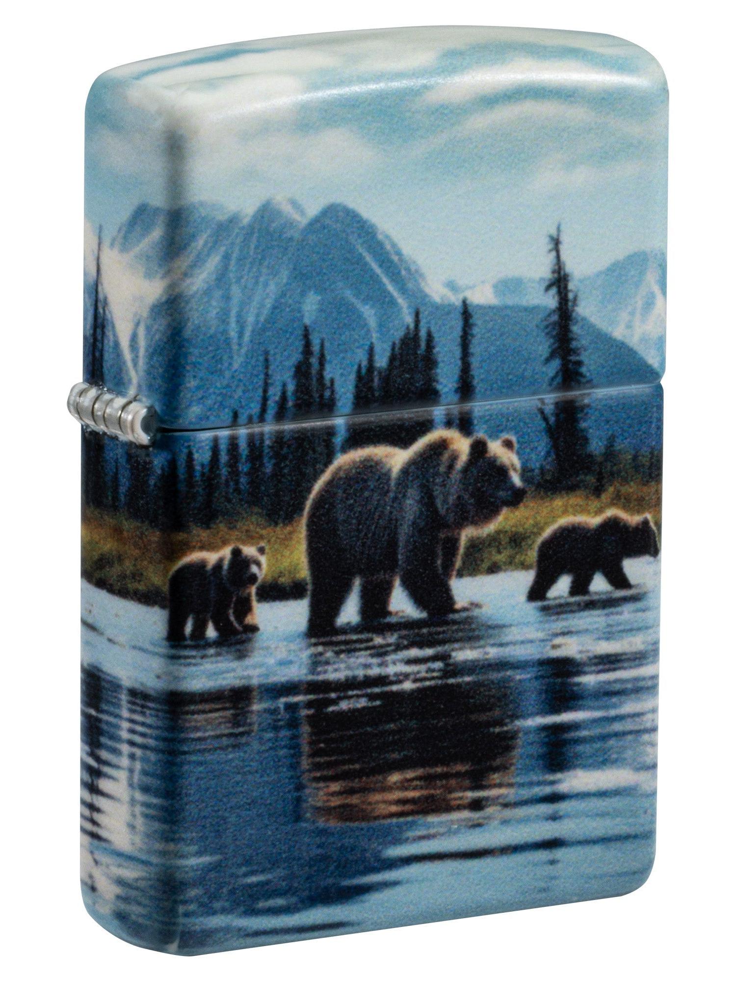 Zippo Lighter: Mountain Scene with Bears - 540 Color 81697