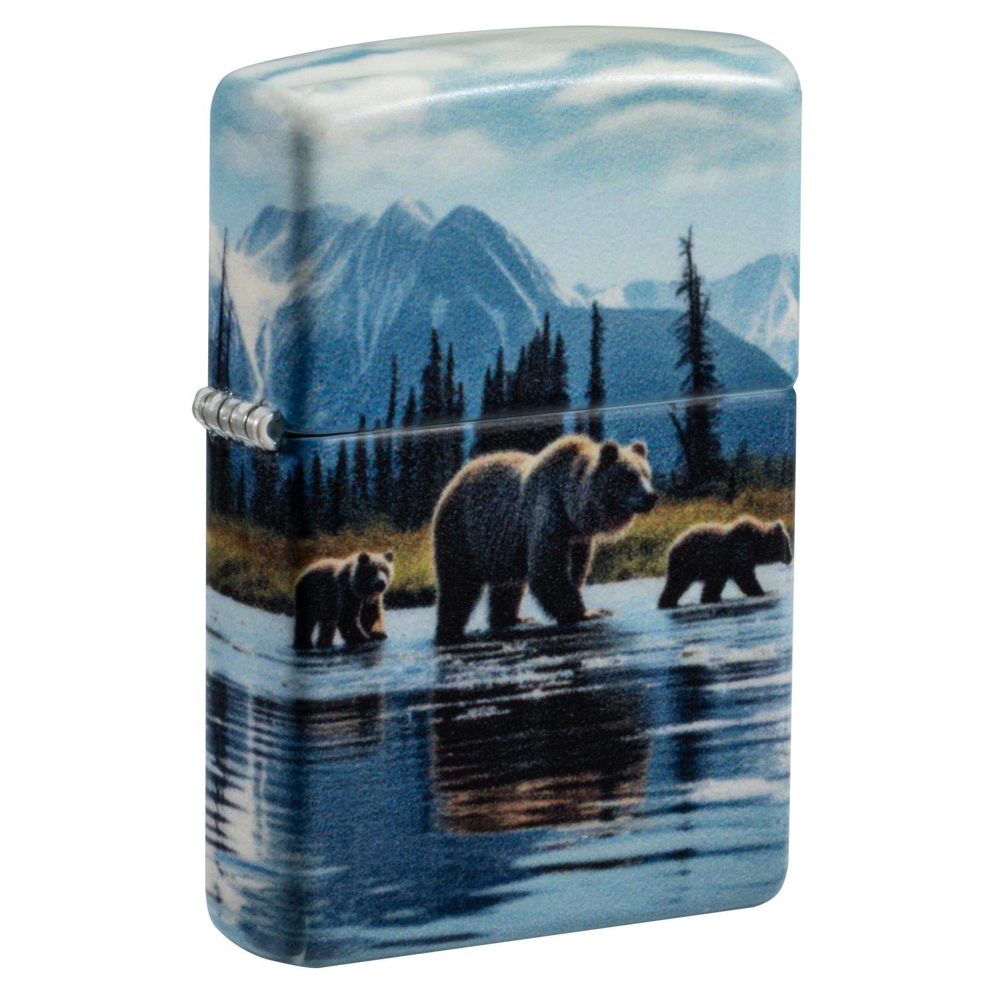 Zippo Lighter: Mountain Scene with Bears - 540 Color 81697