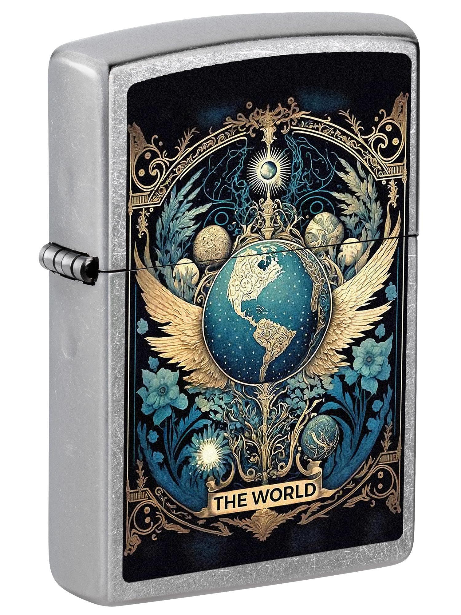 Zippo Lighter: The World Tarot Card - Street Chrome 81702
